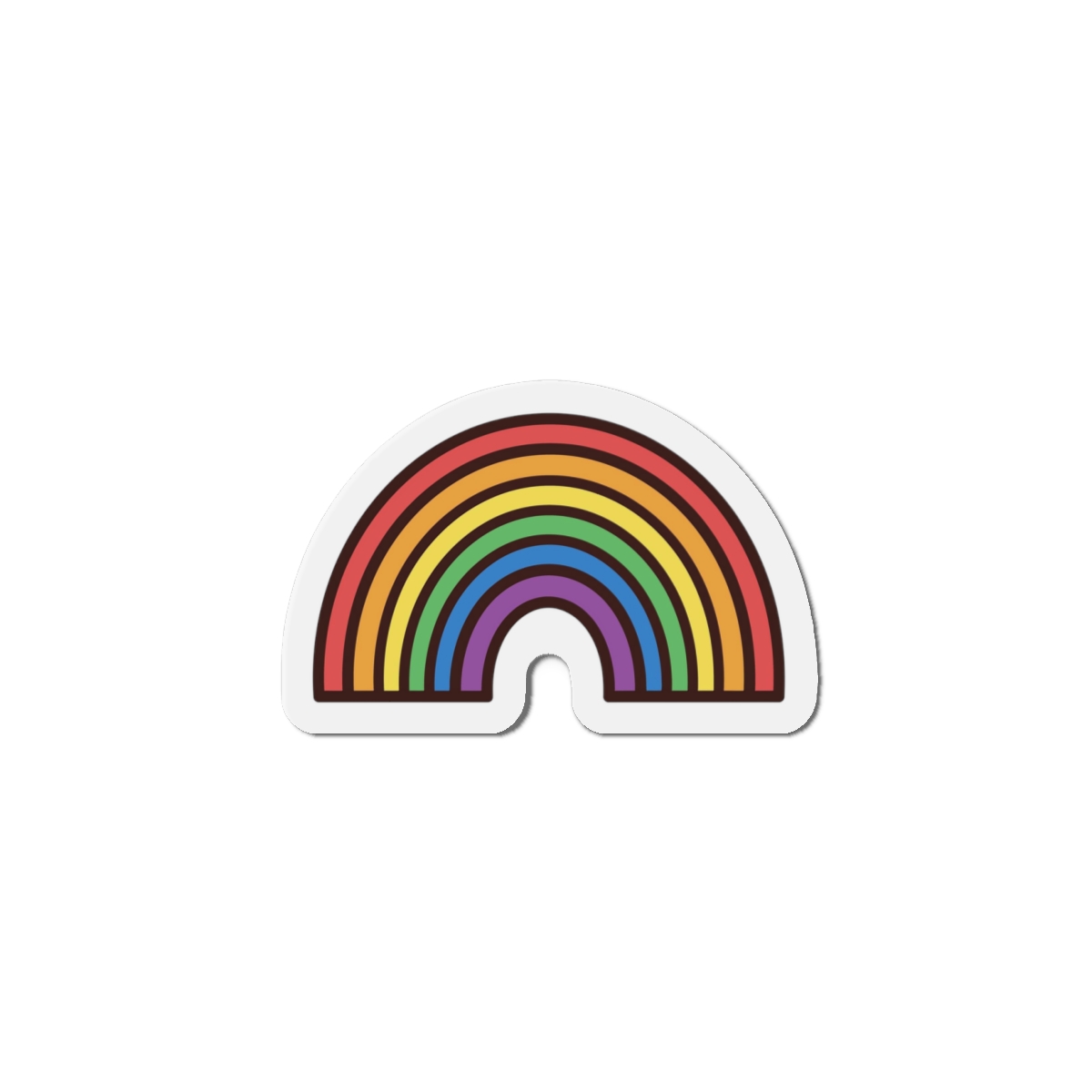 Rainbow Icon Colorful Arch Symbolizing Hope Pride Die Cut Magnets - Image 7