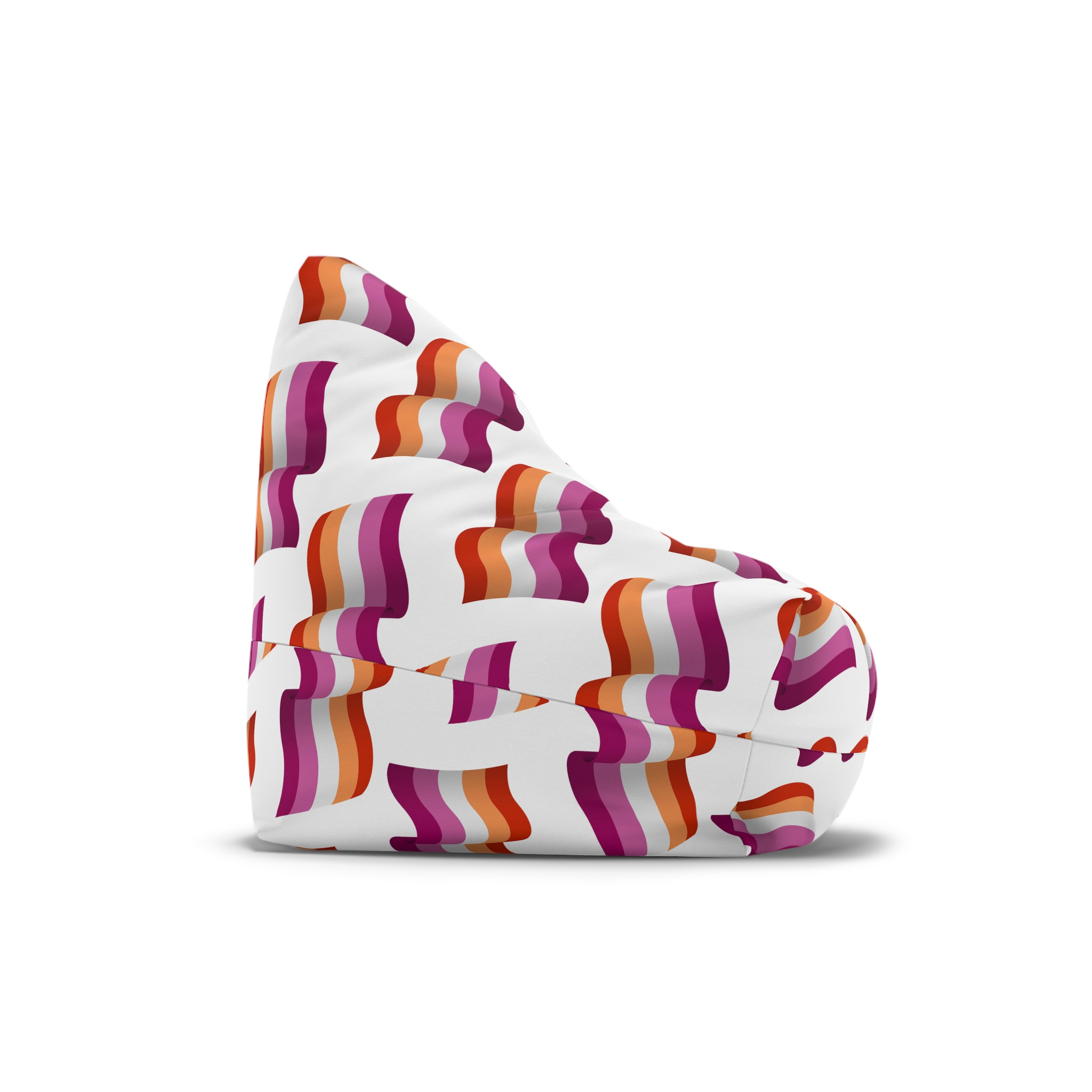 Flag Lesbian Lgbtq Ribbon Style Flag That Conveys Sense Movement Waving Effect Bean Bag Chair Cover - Image 3