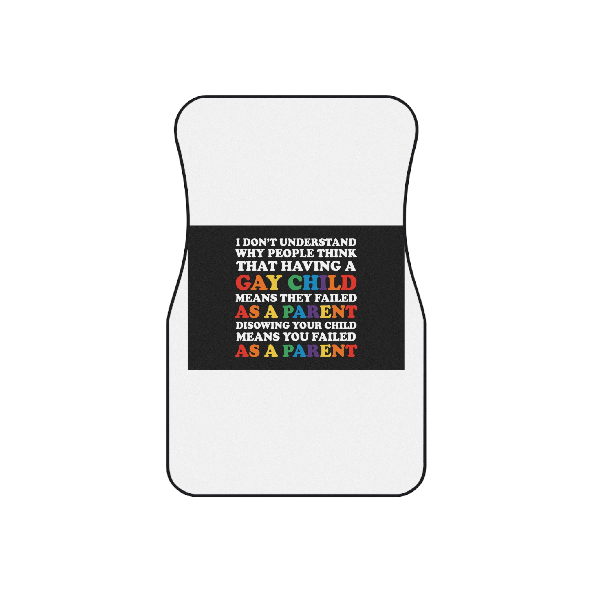Pride Gay Lgbt Rainbow Tshirt Design(1) Car Mats Set Of 4 - Image 2