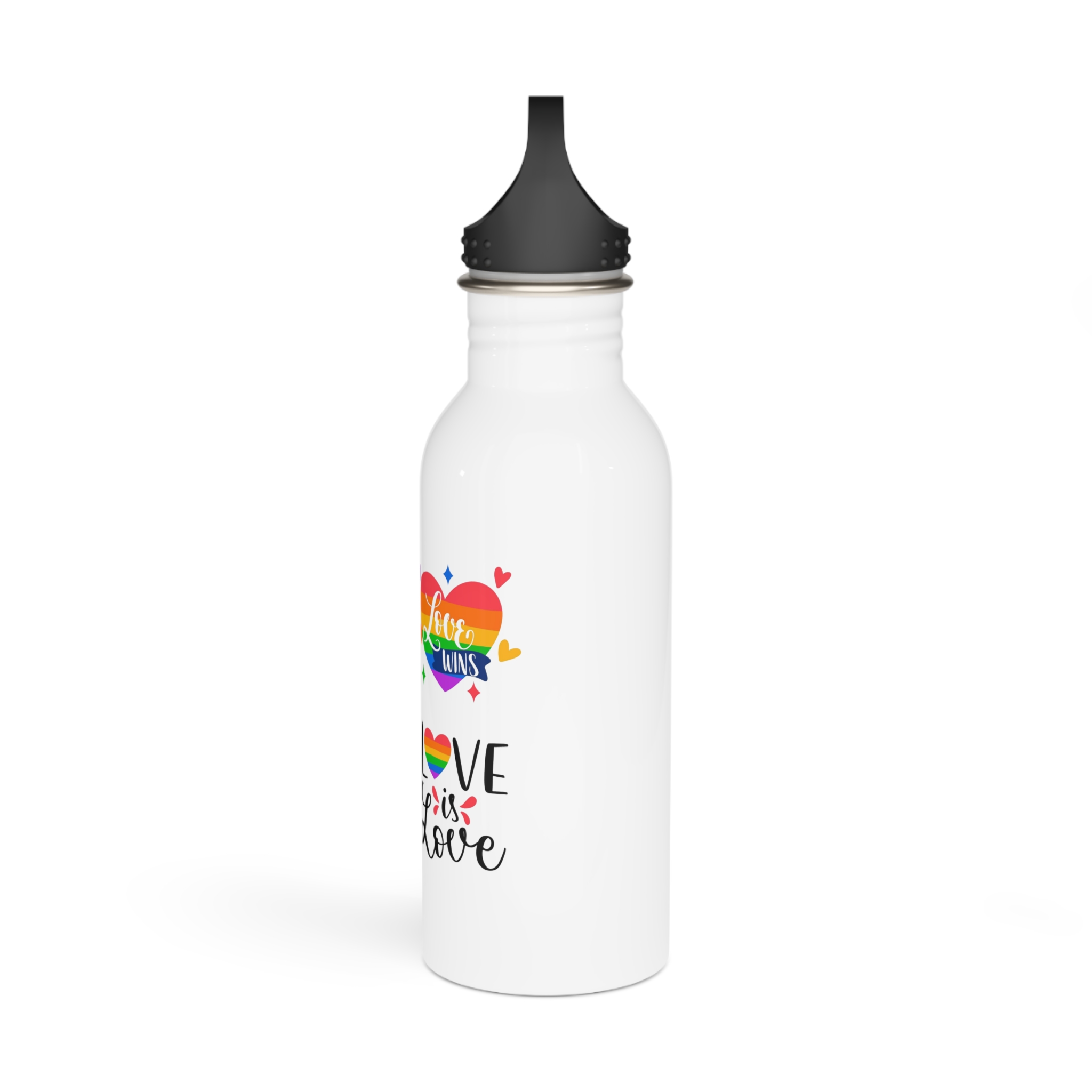 Hand Drawn Pride Day Label Collection Stainless Steel Water Bottle - Image 4