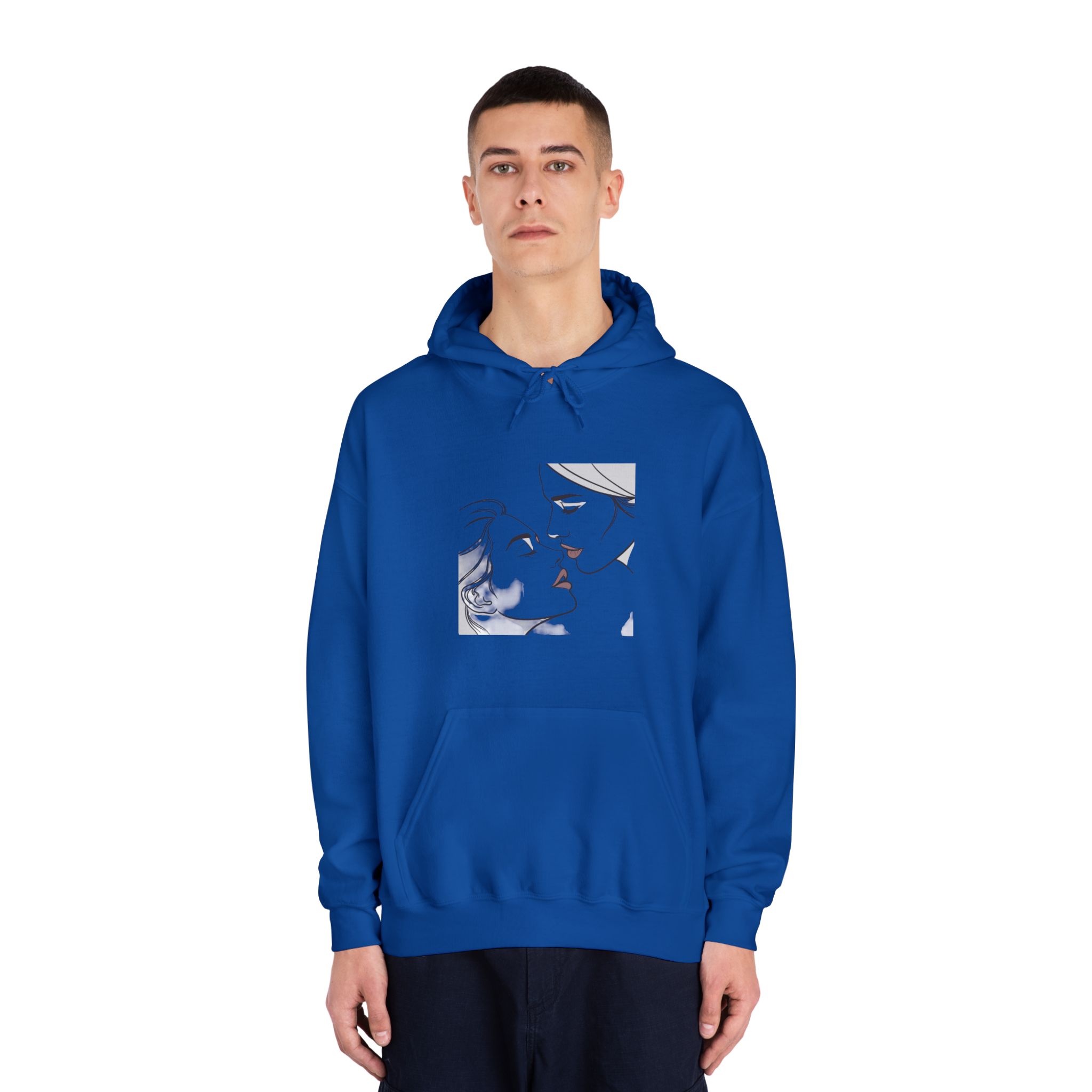 Perfect Lip Set Open Close Smooches Unisex Dryblend Hooded Sweatshirt - Image 27