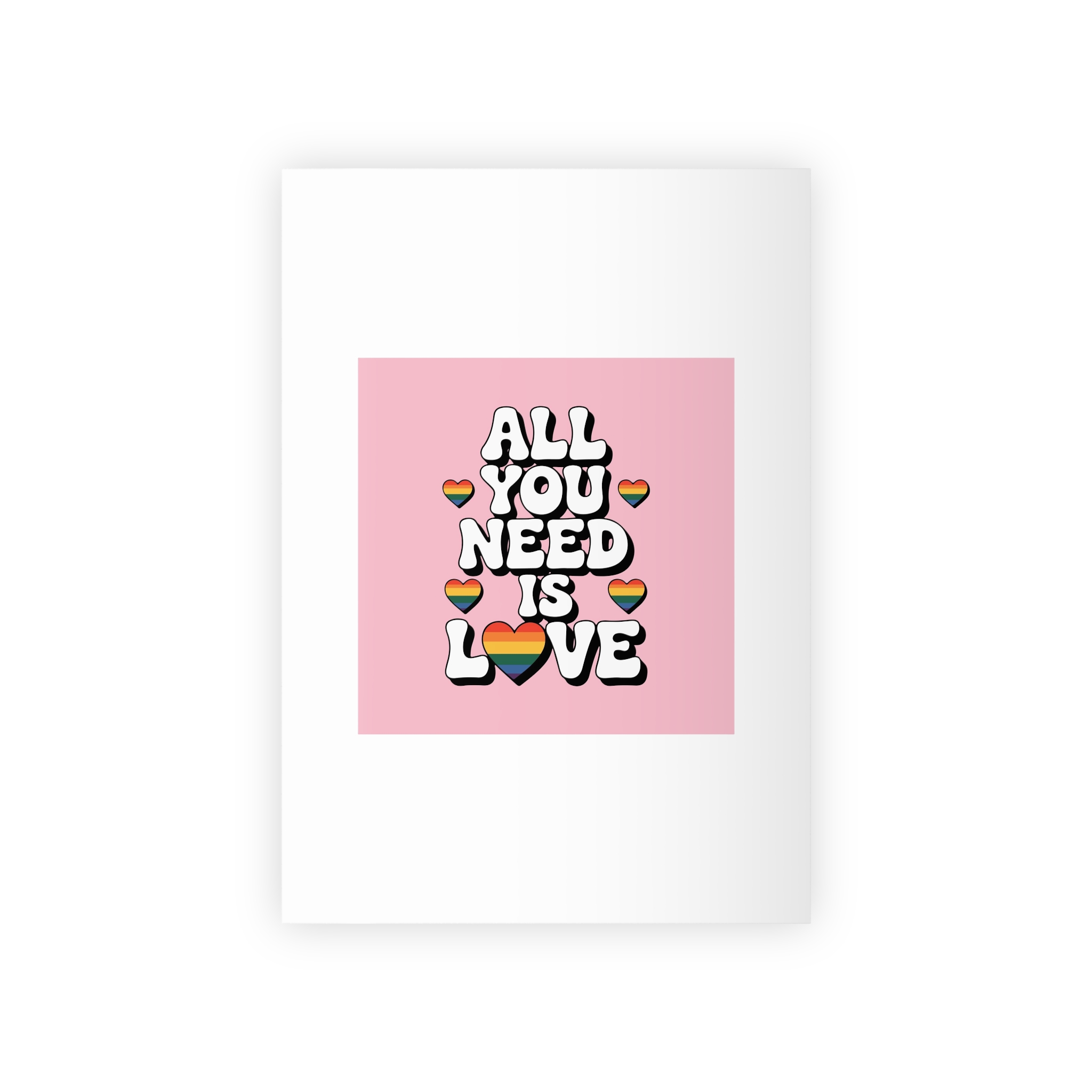 All You Need Is Love Pride Message Gift Wrapping Paper Rolls 1pc
