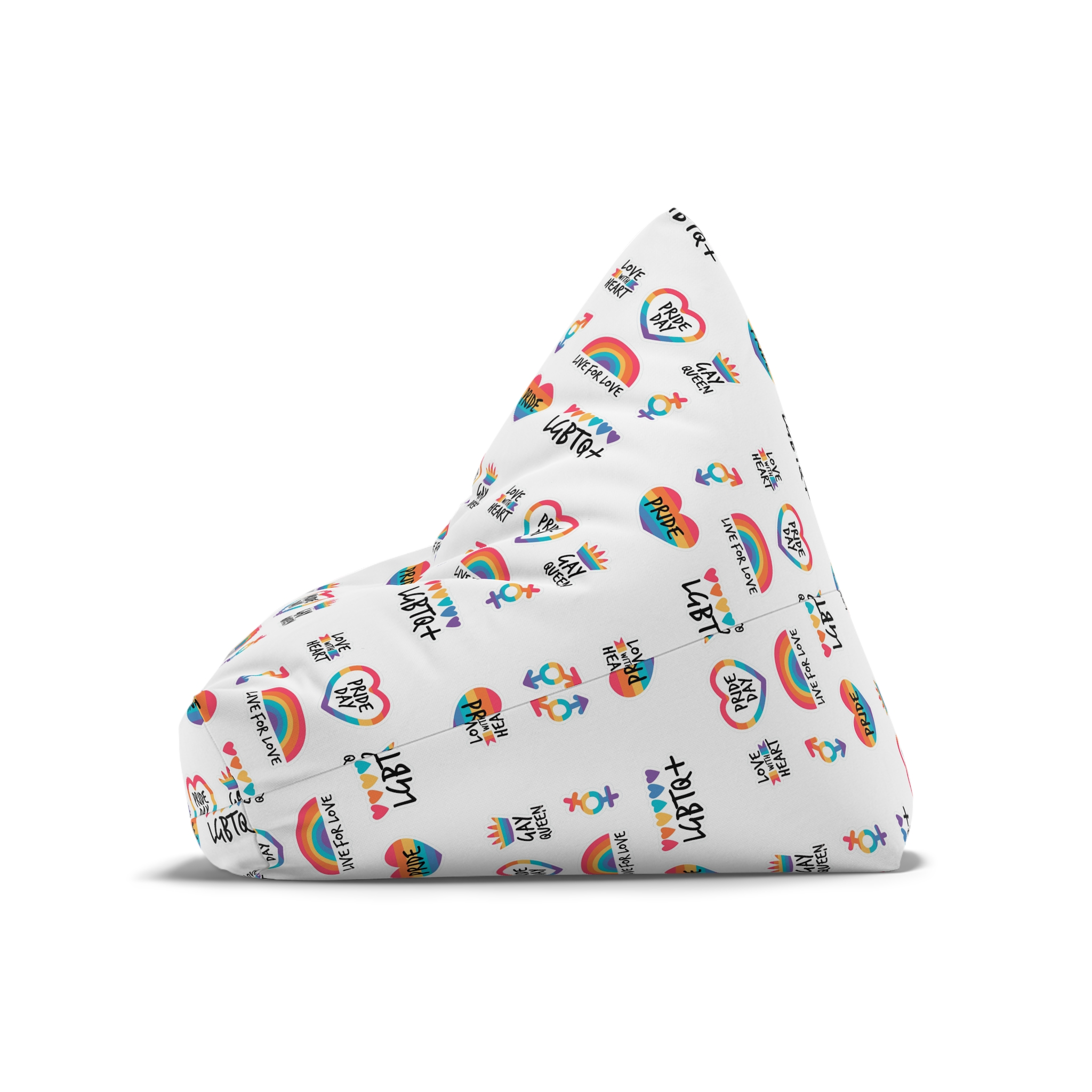 Pride Day Label Set Bean Bag Chair Cover - Image 8