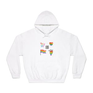 Pride Day Badges With Flag Collection Unisex Dryblend Hooded Sweatshirt