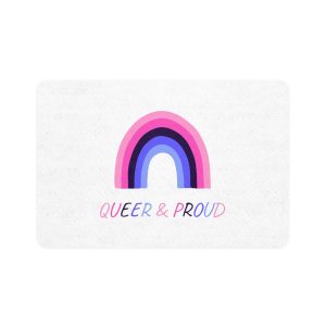 Colorful Rainbow Shape Omnisexual Pride Flag Happy Pride Day Lgbtqia Community Pride Month Vector Hand Drawn Doodle Posters Stickers Logo Cards (1) Pet Food Mat 12x18