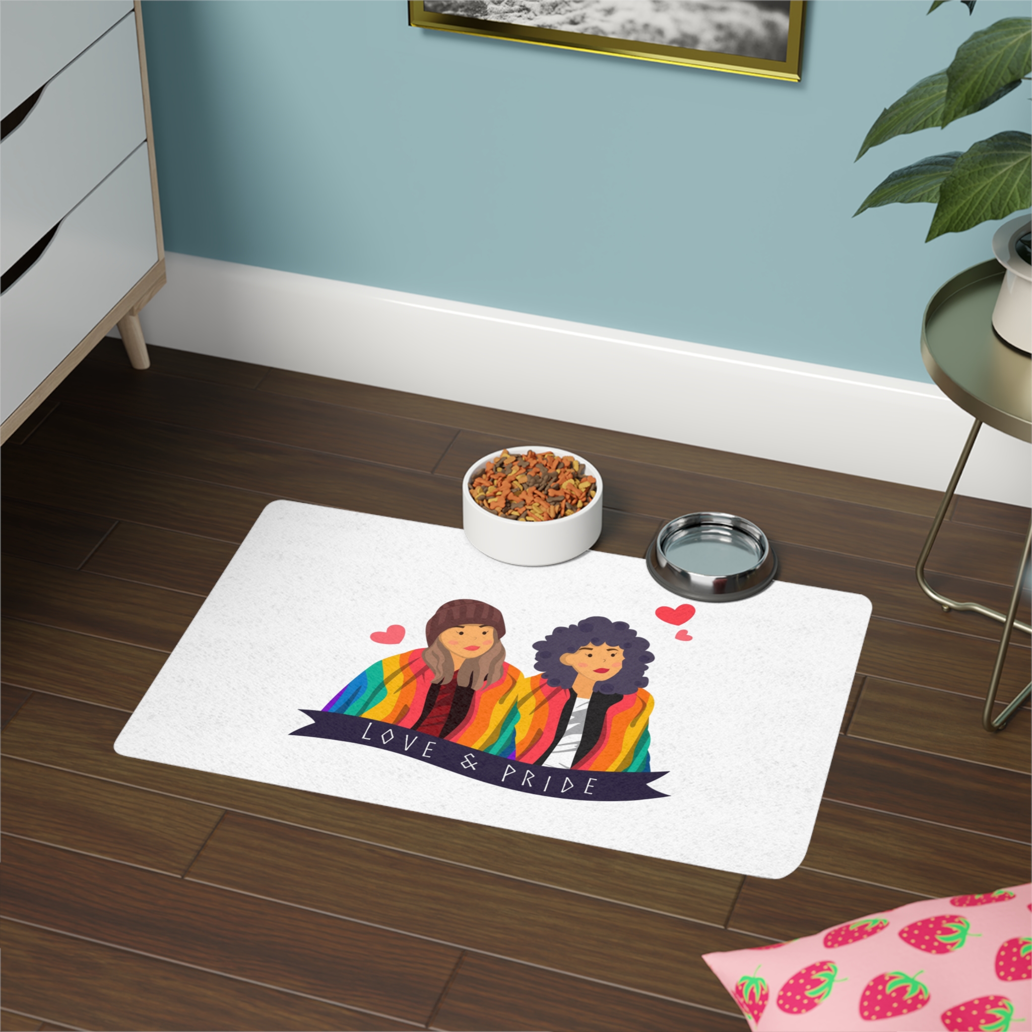 Social Media Lgbt Pride Day Template Love Pride Celebration Lgbt Pride Day Pet Food Mat 12x18 - Image 4