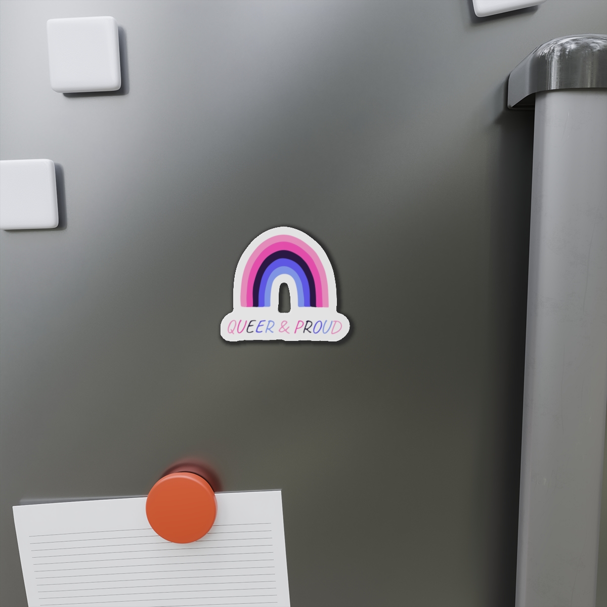 Colorful Rainbow Shape Omnisexual Pride Flag Happy Pride Day Lgbtqia Community Pride Month Vector Hand Drawn Doodle Posters Stickers Logo Cards (1) Die Cut Magnets - Image 5