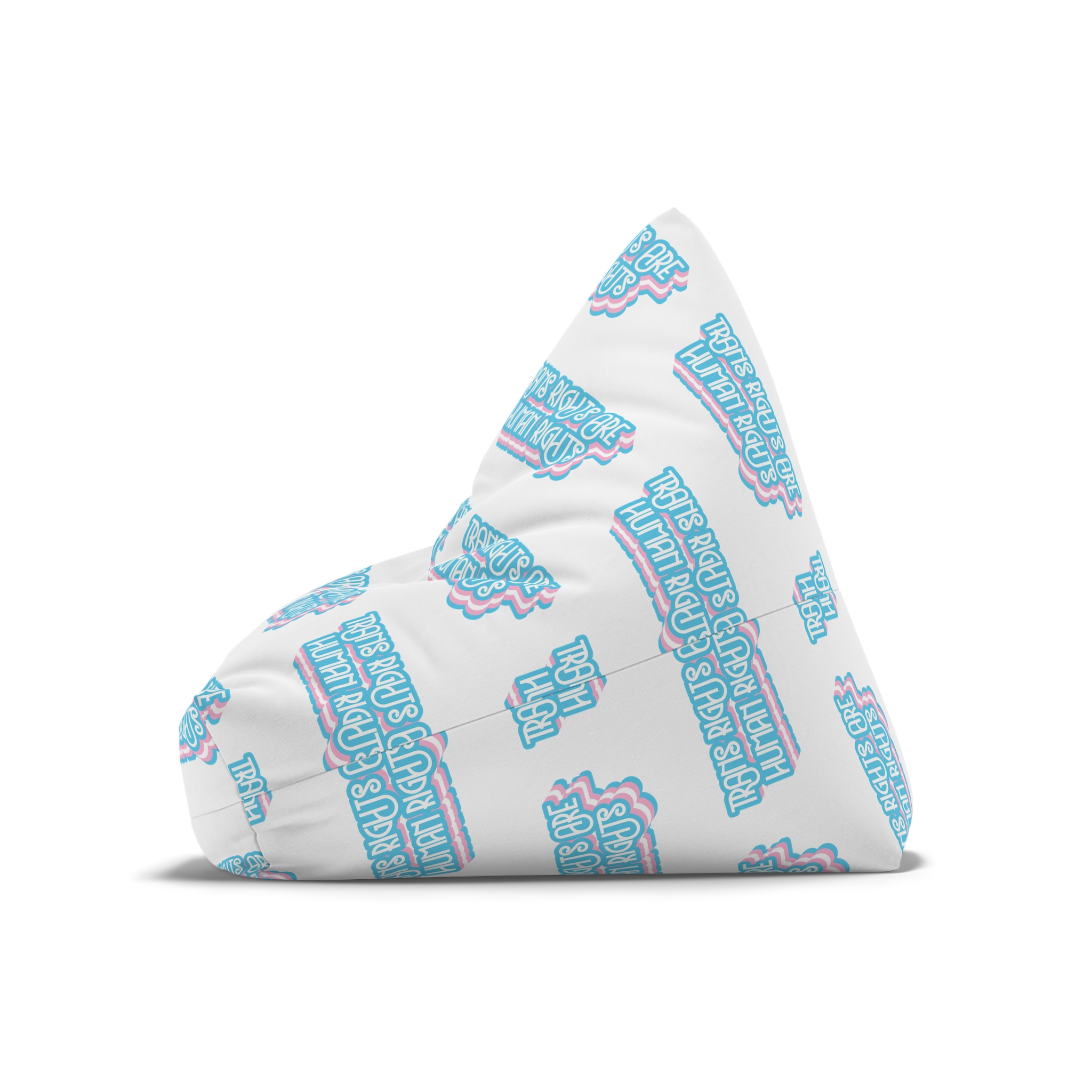 Pride Day Lettering With Human Rights Bean Bag Chair Cover - Image 8