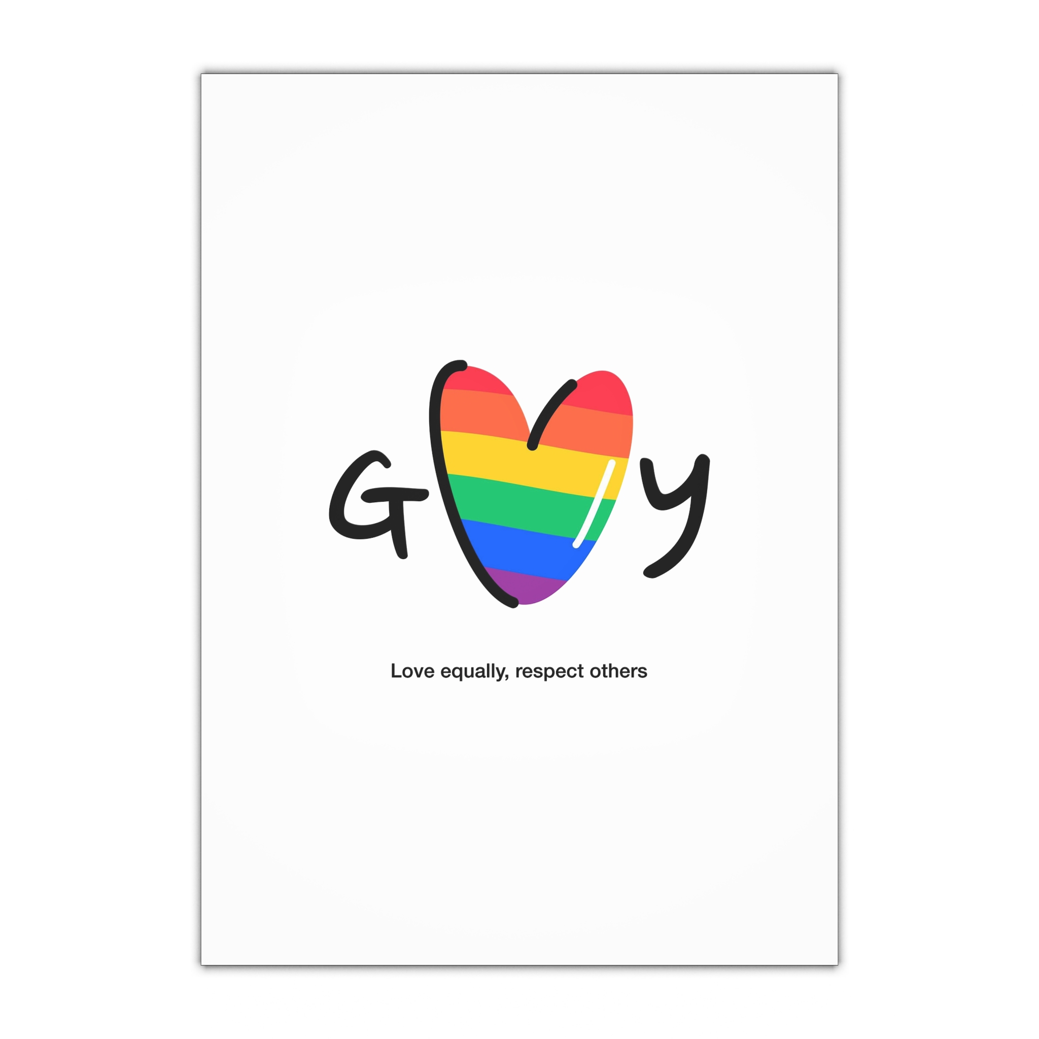 Love Letter Pride Rainbow Lettering Text Writing Pattern Freedom Love Heart Homo Colors Flag Parade Gift Wrapping Paper Sheets 1pc