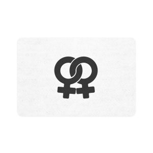Silhouette Female Homosexual Venus Symbol Gender Pictogram Vector Illustration Pet Food Mat 12x18