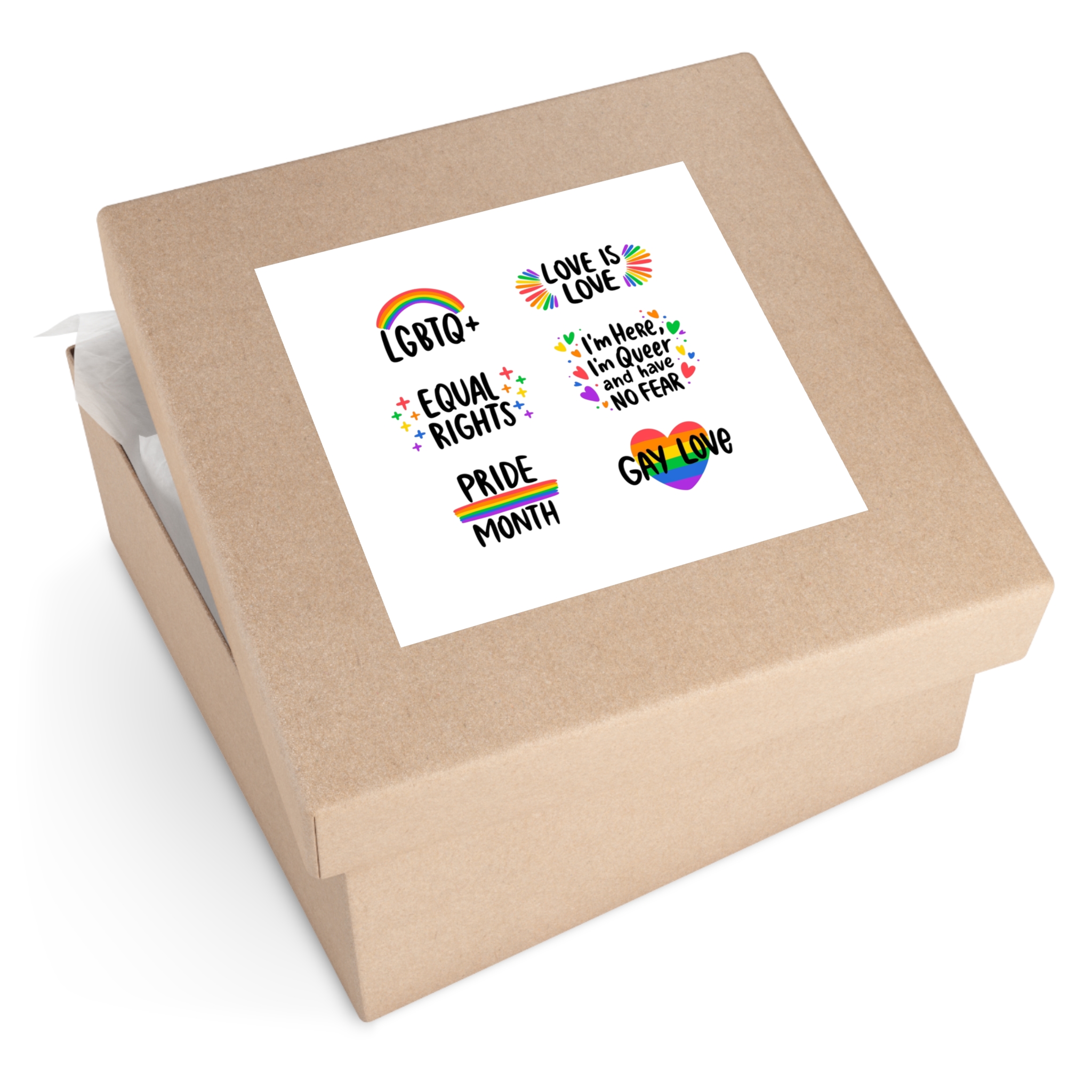 Labels Design Pride Day Event (1) Laminate Stickers Square - Image 63
