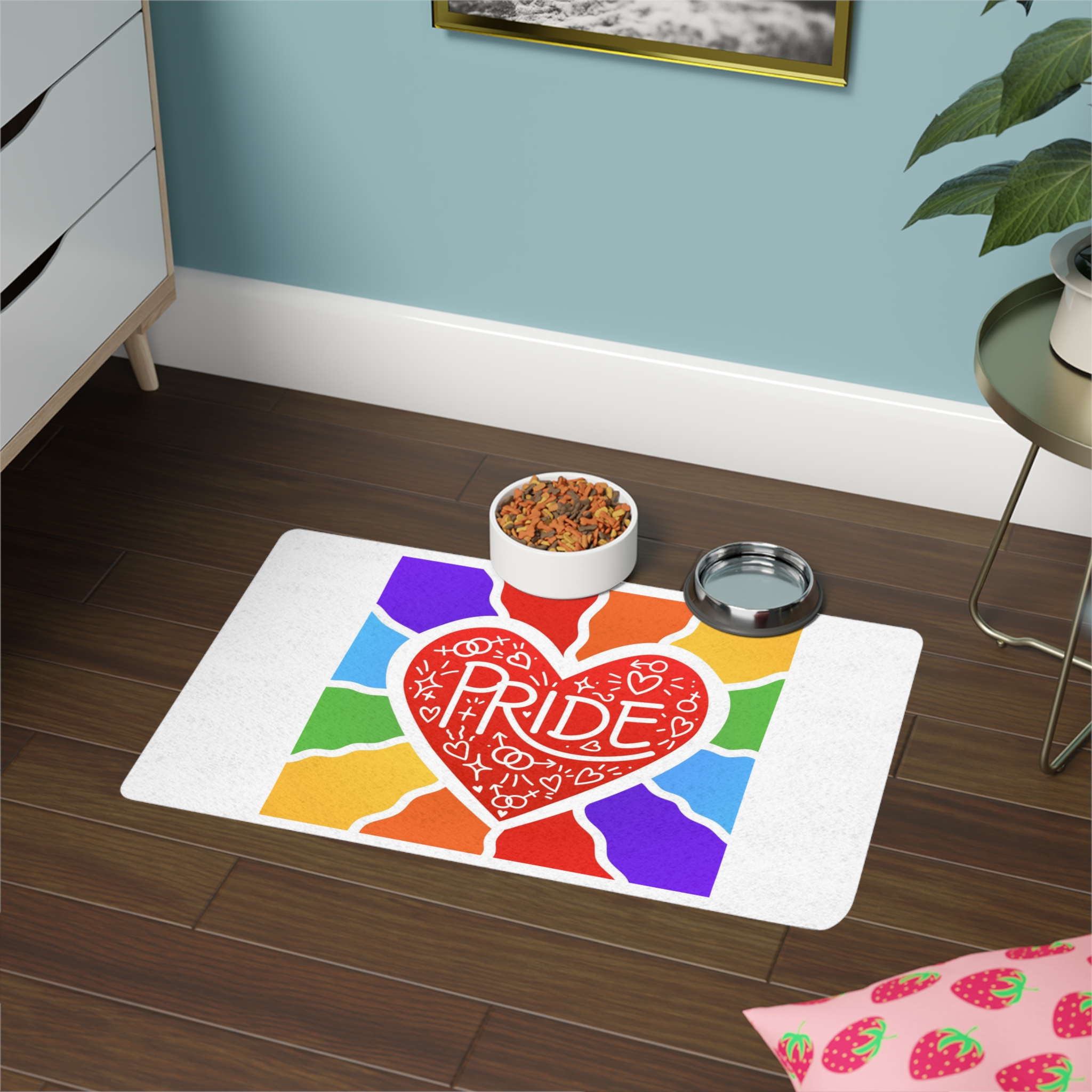Pride Day Concept Illustration Pet Food Mat 12x18 - Image 4