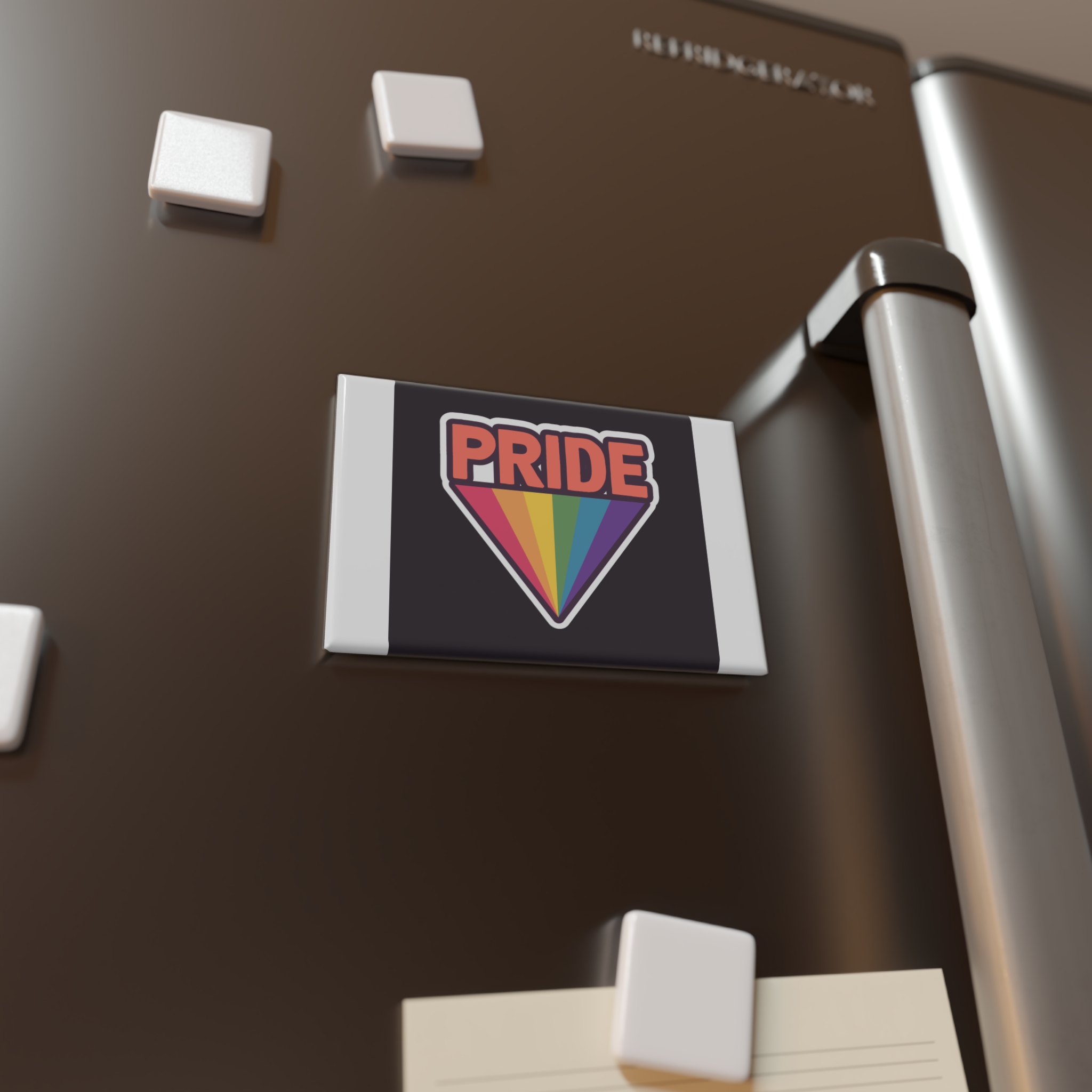 Pride With Rainbow Button Magnet Rectangle 1 And 10 Pcs - Image 4