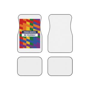 Lgbt Pride Month June Lesbian Gay Bisexual Transgender Lgbtq Flag Rainbow Vector(1)3 Car Mats Set Of 4