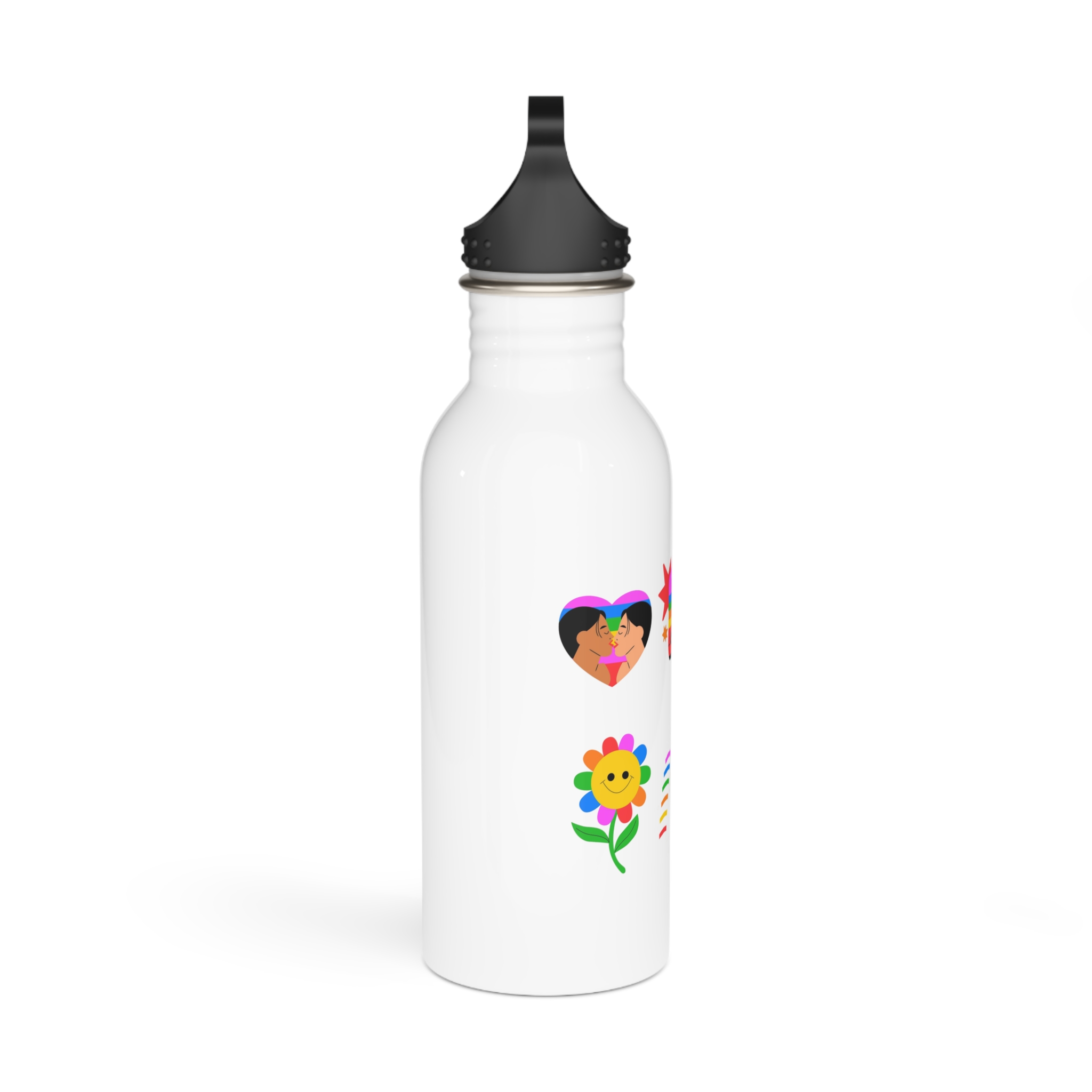 Flat Design Elements Collection Pride Month Celebration Stainless Steel Water Bottle - Image 2