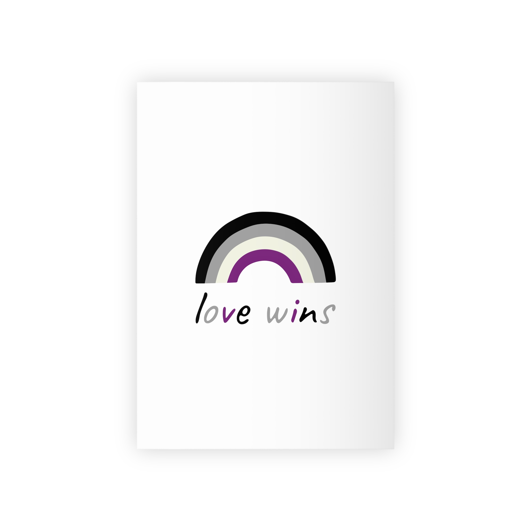 Colorful Rainbow Shape Asexual Pride Flag Happy Pride Day Lgbtqia Community Pride Month Vector Hand Drawn Doodle Posters Stickers Logo Cards Gift Wrapping Paper Rolls 1pc