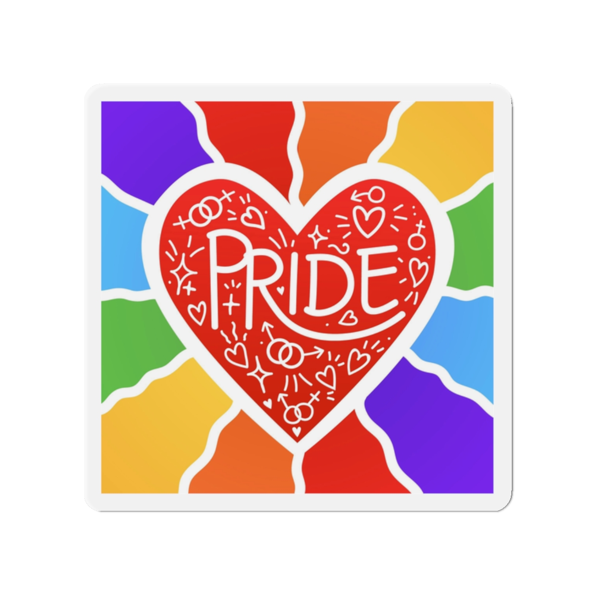 Pride Day Concept Illustration Die Cut Magnets