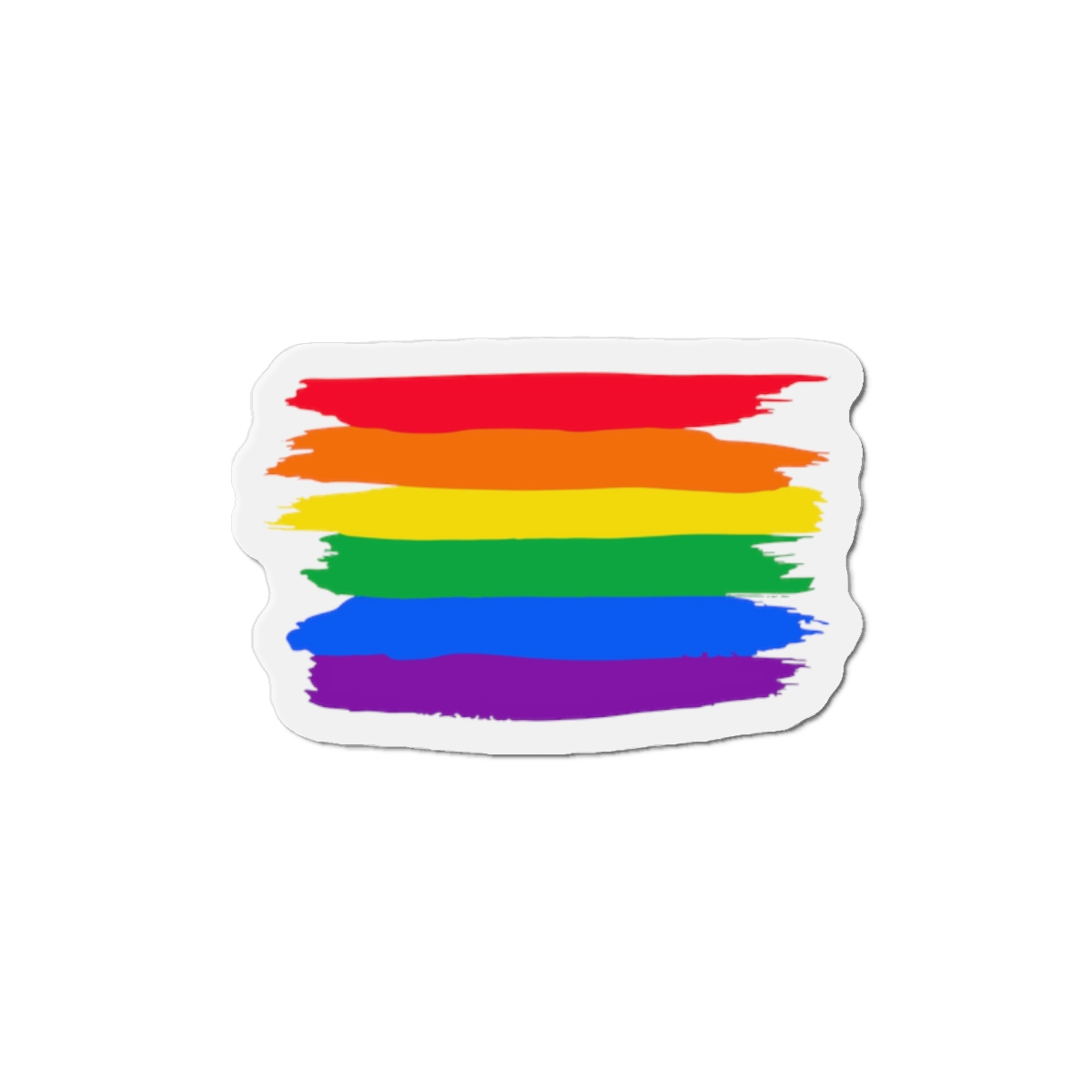 Watercolor Pride Day Flag Die Cut Magnets