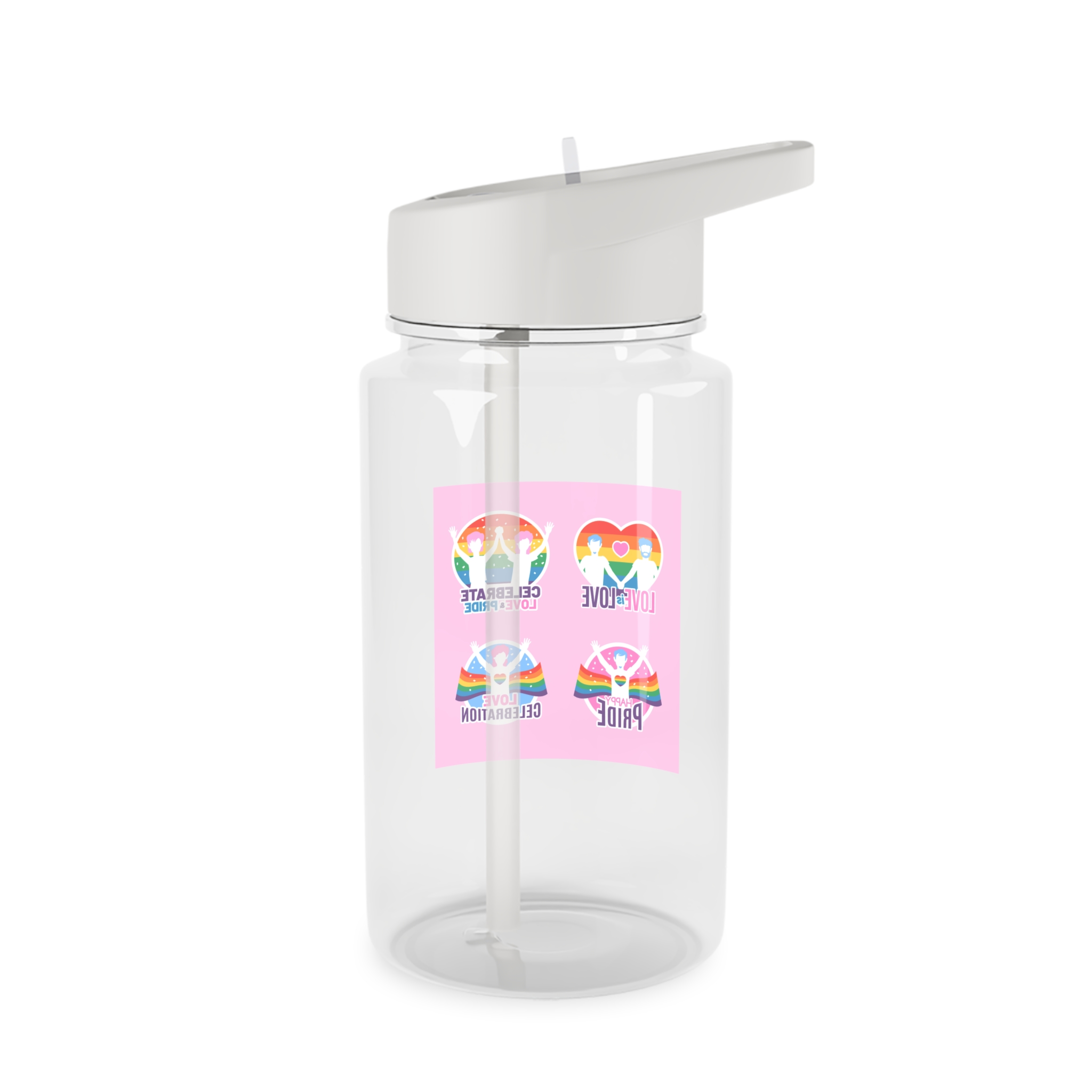 Pride Day Neon Badges Tritan Water Bottle - Image 2