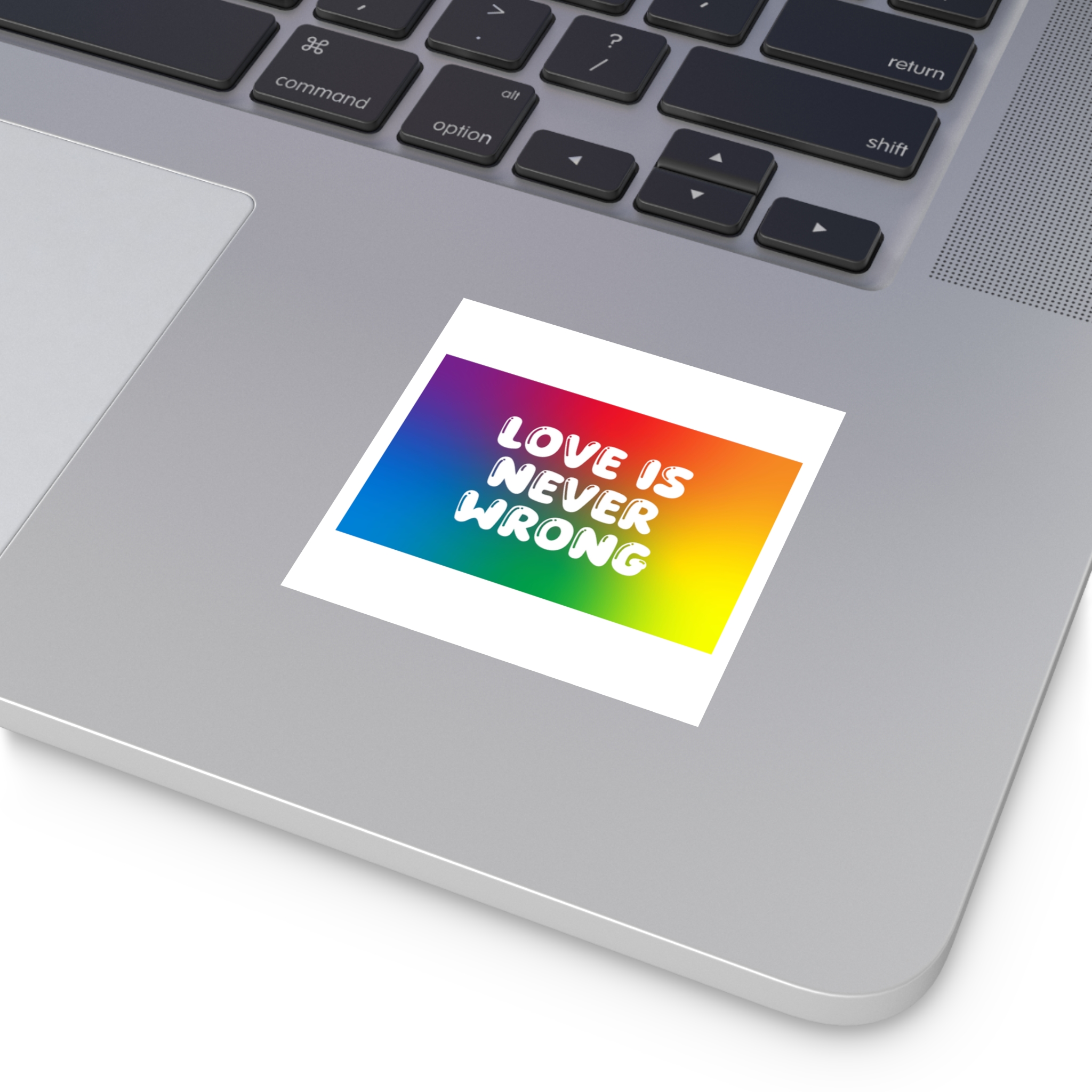Horizontal Pride Month Vector Background Rainbow Colors Quote Typography Poster Banner Laminate Stickers Square - Image 7