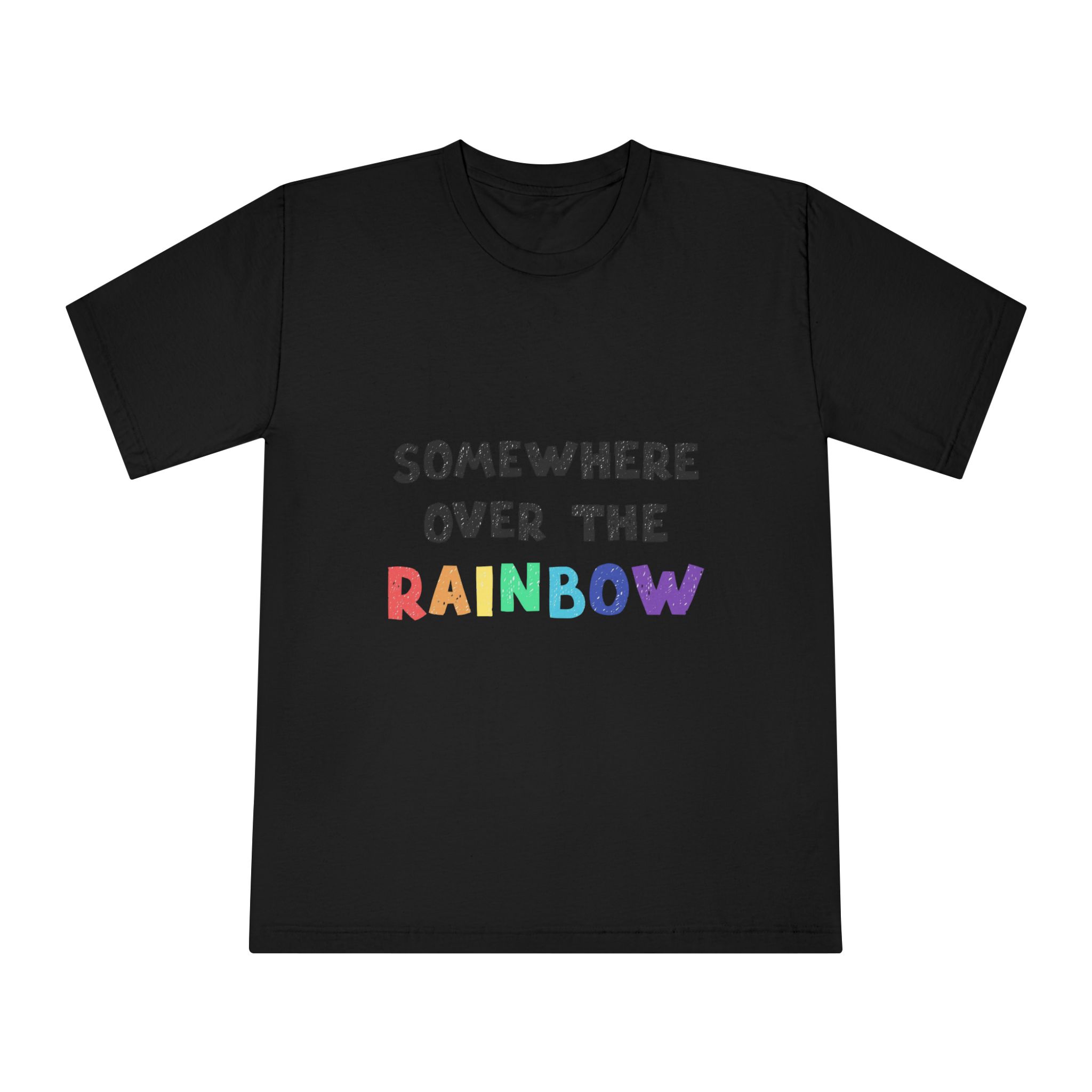 Vector Illustration With Hand Drawn Lettering Rainbow - Unisex Classic Crewneck T Shirt - Image 5