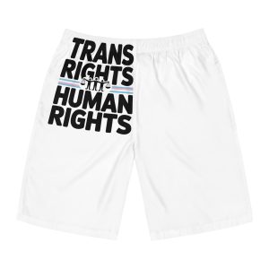 Trans Rights Human Rights T Shirt Design Isolated White Background Mens Board Shorts Aop