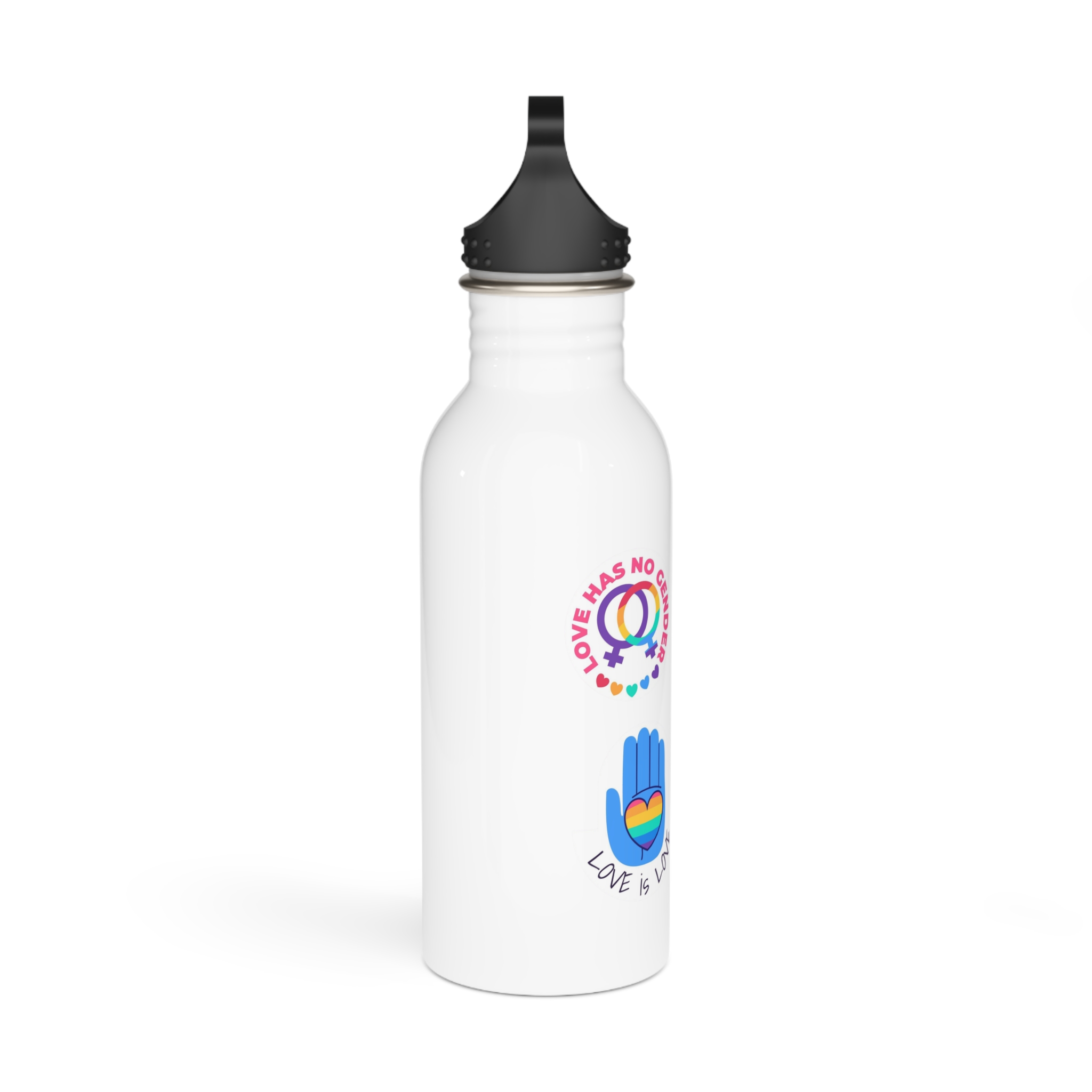 Flat Labels Collection Pride Month Celebration(1) Stainless Steel Water Bottle - Image 2
