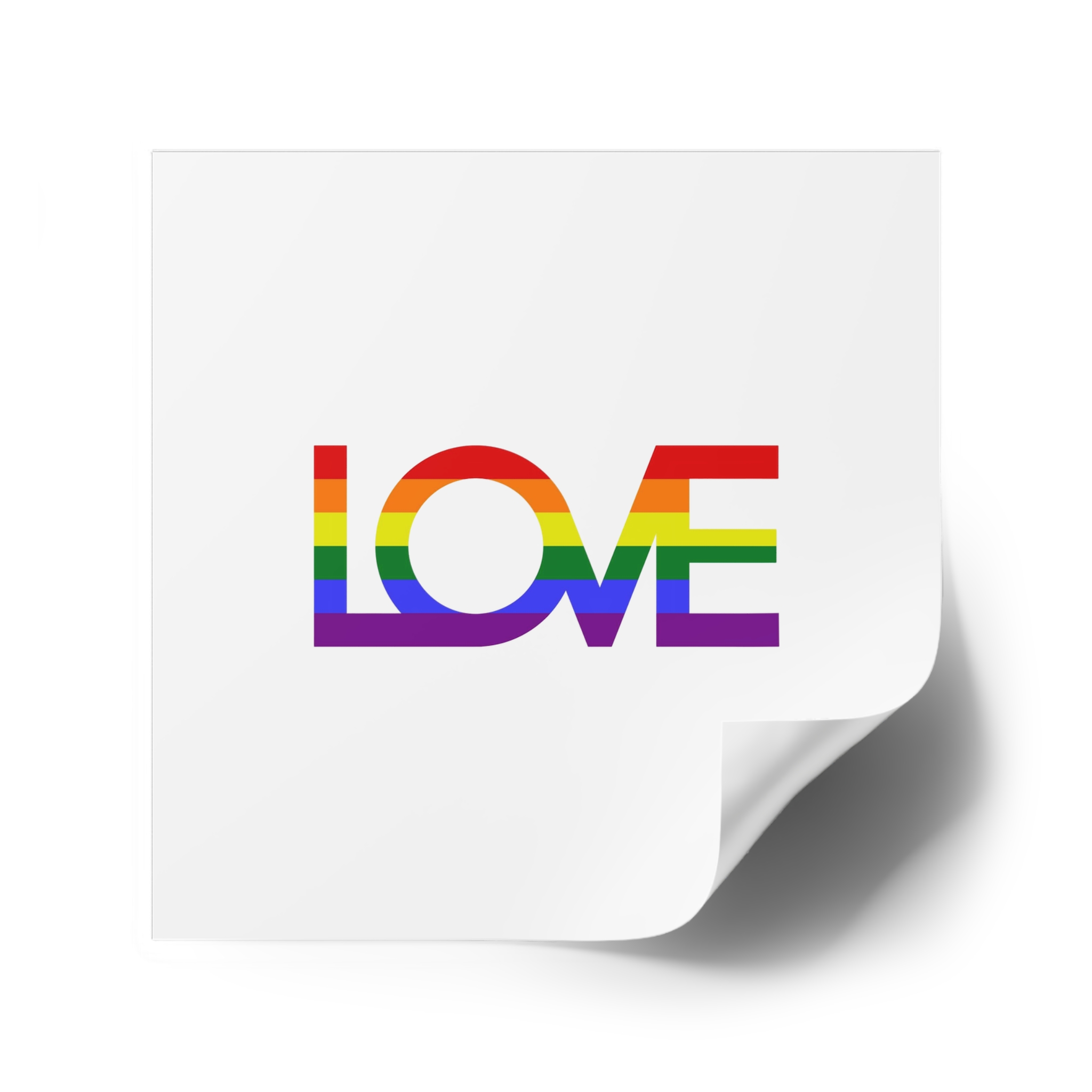 Inscription Love With Colors Lgbt Flag Vector Illustration Laminate Stickers Square - Image 74