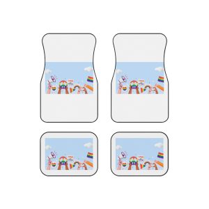 Realistic Background Pride Month Celebration Car Mats Set Of 4