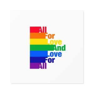 Pride Illustration Laminate Stickers Square