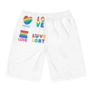 Pride Day Label Collection Theme Mens Board Shorts Aop