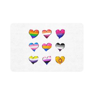 Flat Lgbt Pride Month Flags Collection Pet Food Mat 12x18