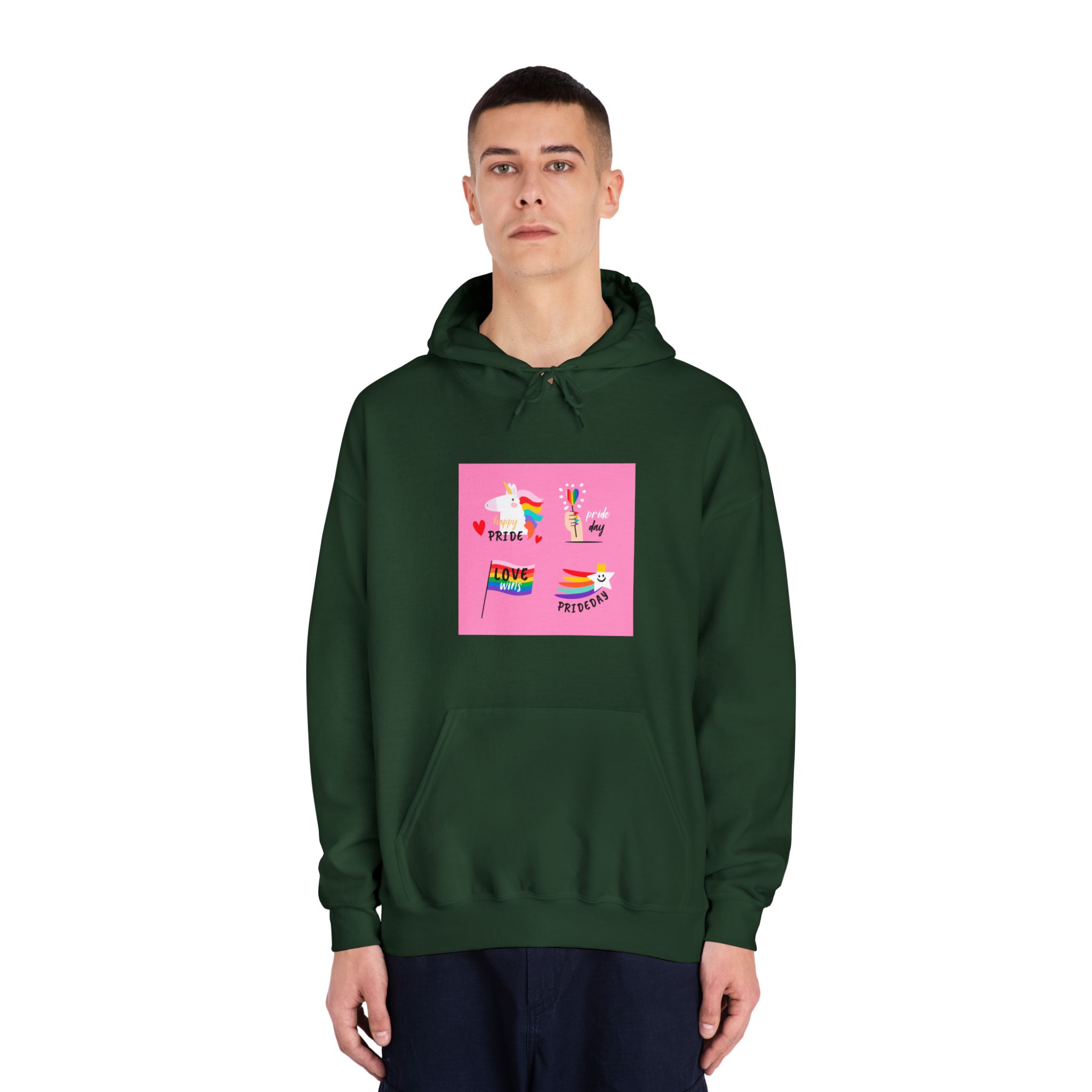 Pride Day Label Collection Theme Unisex Dryblend Hooded Sweatshirt - Image 23