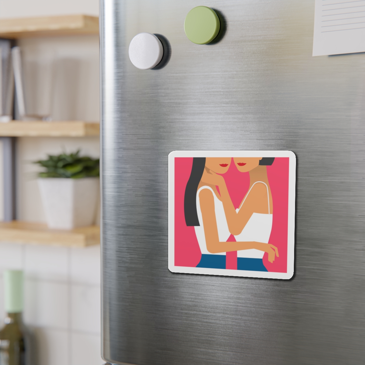 Lesbian Pride Design D1F3BE Die Cut Magnets - Image 9