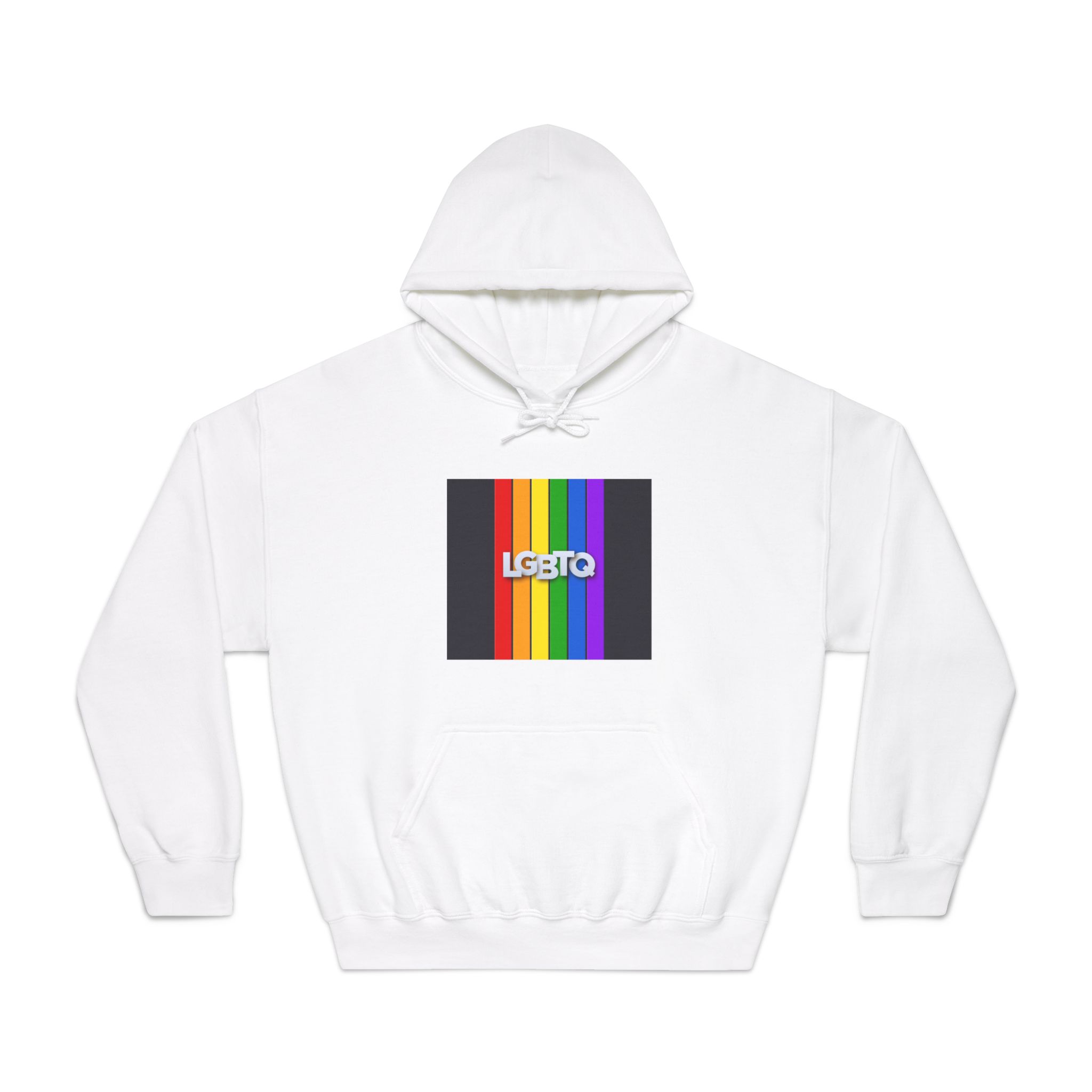 Lgbtq Paper Sign Rainbow Flag Unisex Dryblend Hooded Sweatshirt