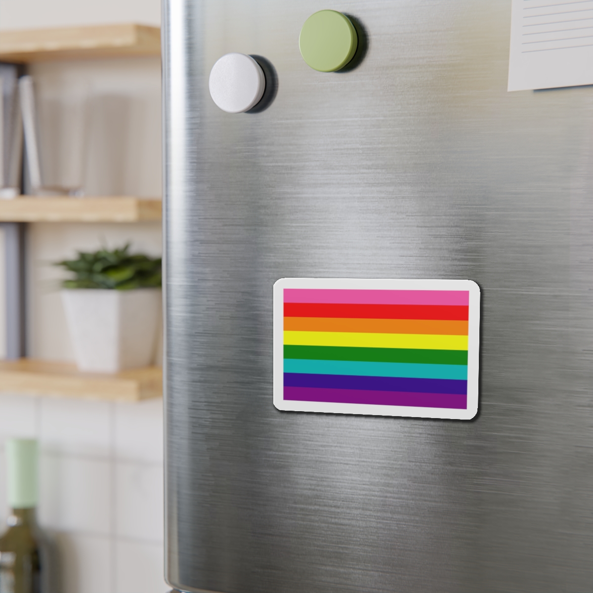 Gay Flag Rainbow Lgbt Pride Flag Global Symbol Equality Diversity Lgbtq Rights Love Acceptance Publi Die Cut Magnets - Image 9