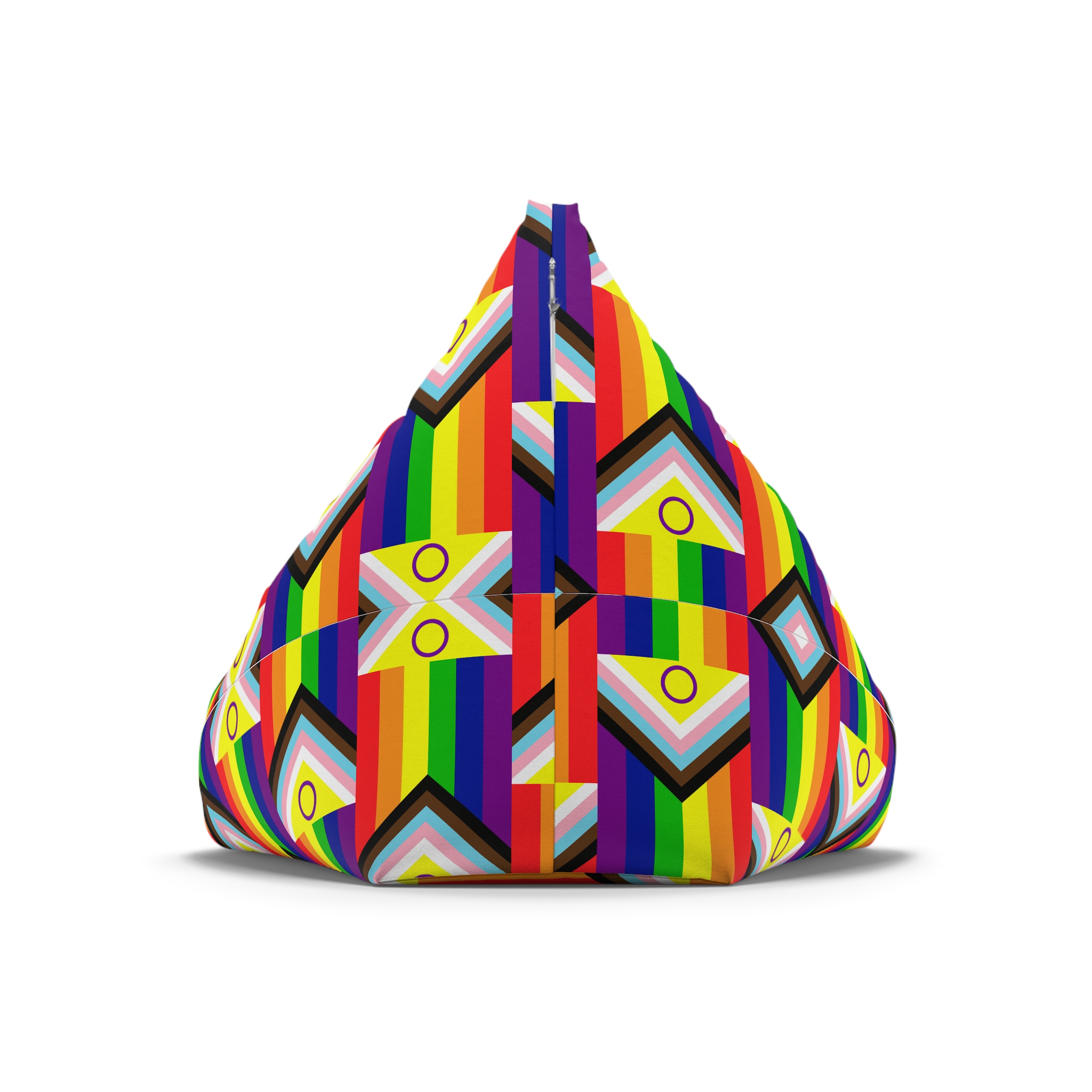 Lgbtq Pride Flag New Lgbtq Pride Flag Vector Updated Intersex Inclusive Progress Pride Flag Bean Bag Chair Cover - Image 6