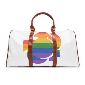 Lgbt Icon Isolated Black Background Lgbt Community Human Rights Concept Vector Flat Illustration Poster Card Banner Waterproof Travel Bag