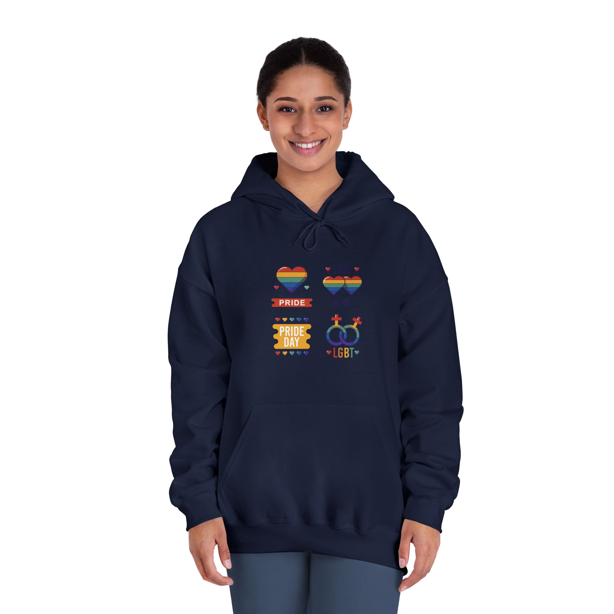 Pride Day Label Collection Concept Unisex Dryblend Hooded Sweatshirt - Image 32