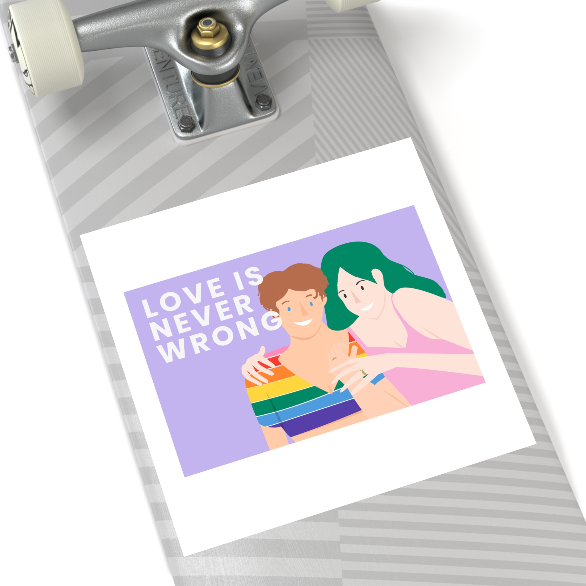 Lgbtq Gay Couple Banner Template Pride Month Laminate Stickers Square - Image 52