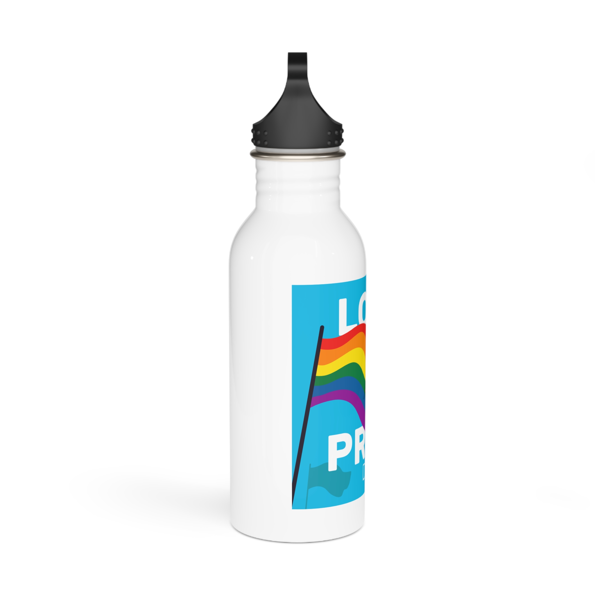 Pride Day Event With Rainbow Flag Stainless Steel Water Bottle - Image 2