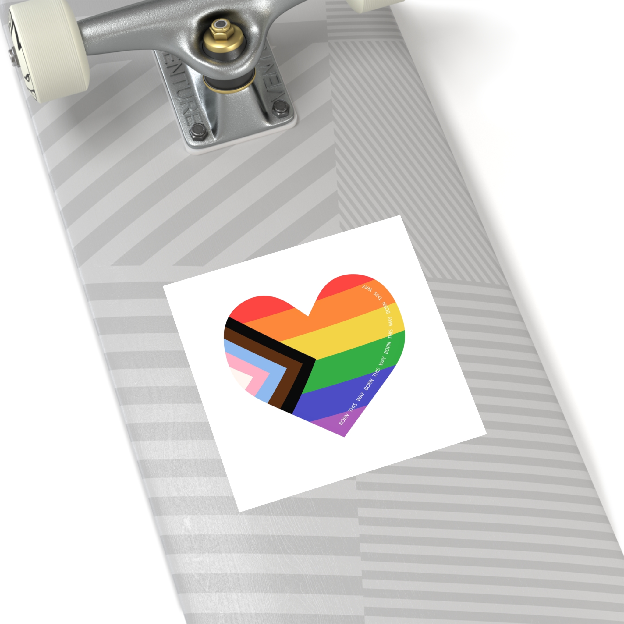 Heart Shaped Lgbtq Flag Flat Vector Illustration Laminate Stickers Square - Image 76