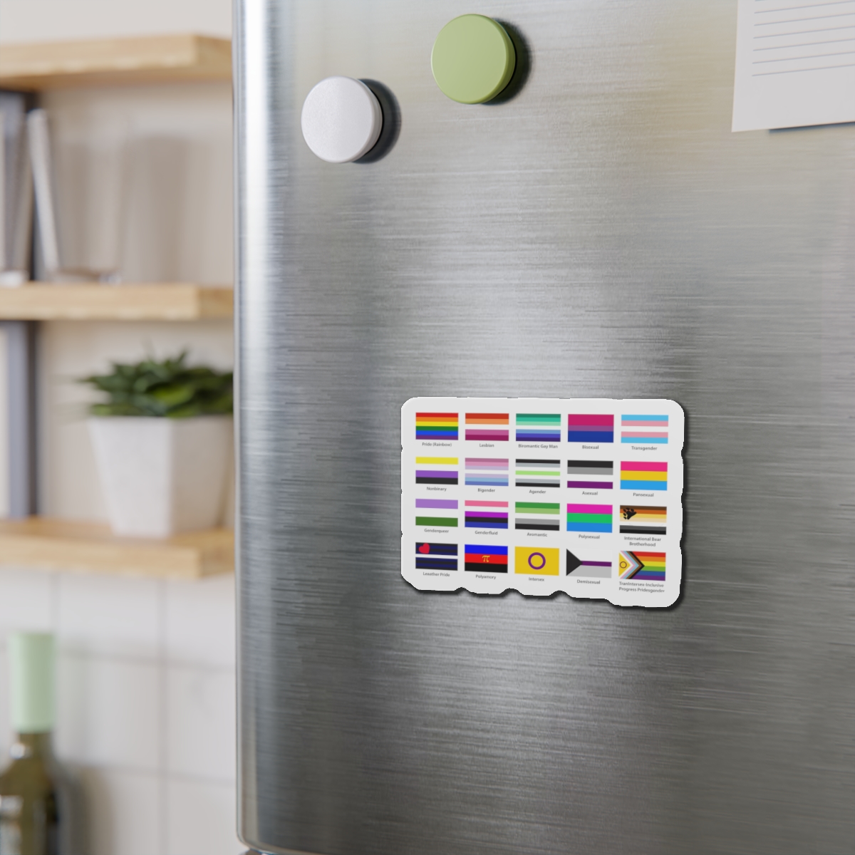 Lgbtq Community Flags Set Lgbt Sexual Identity Pride Flags Collection Rainbow Lesbian Gay Bisexual Die Cut Magnets - Image 9