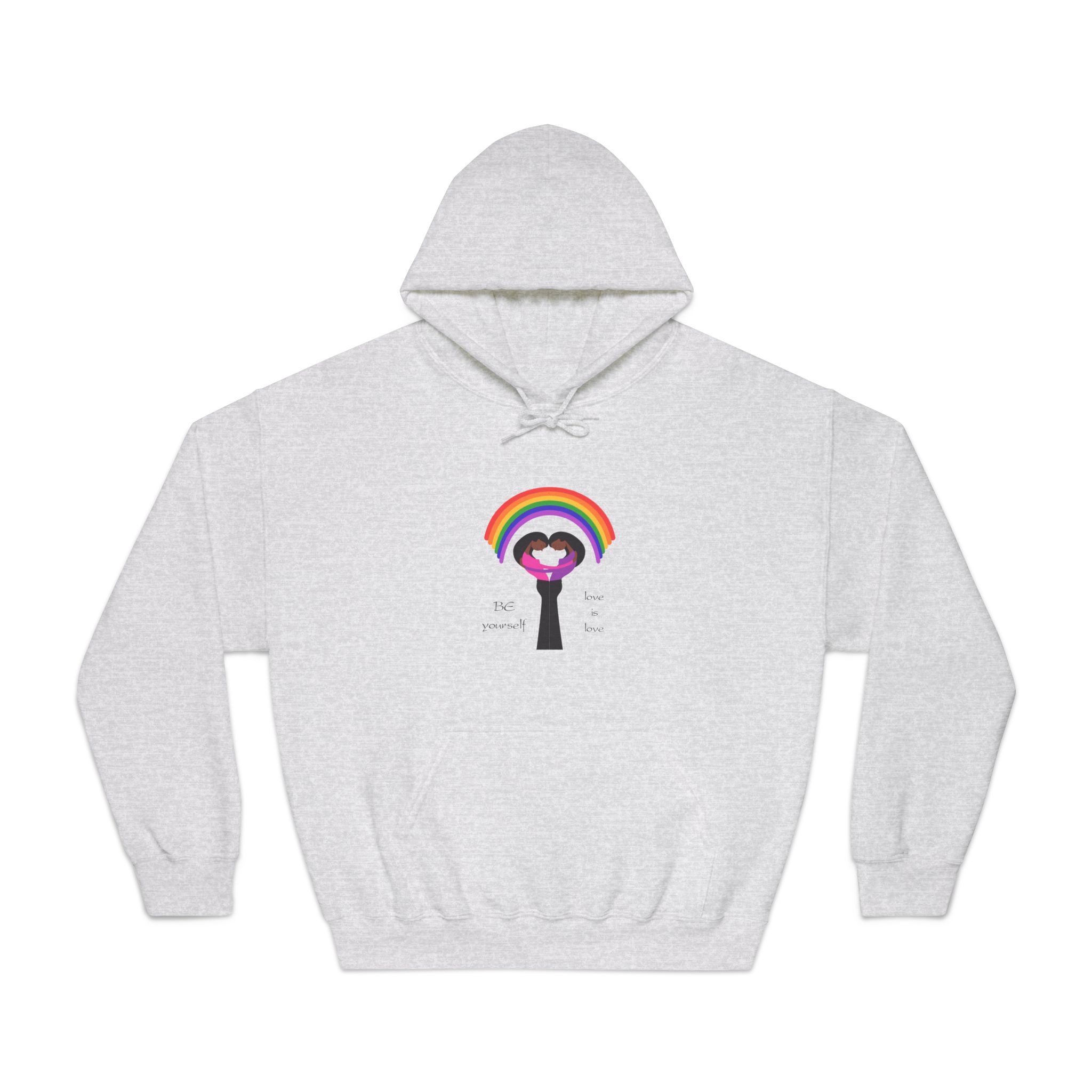 Poster Two Girls Hugging With Rainbow Unisex Dryblend Hooded Sweatshirt - Image 5