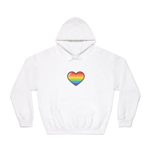 Lgbtq Pride Rainbow Heart Icon1 Unisex Dryblend Hooded Sweatshirt