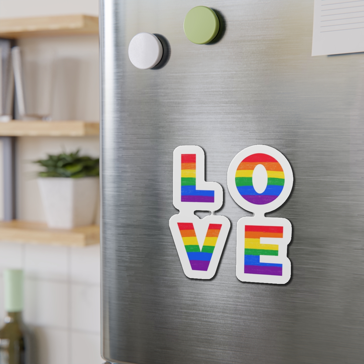 Letters Love Colored Rainbow Lgbtq Gay Pride Flag Colors Vector Lettering Lgbt History Month Pencil Crayon Textured Isolated Love Is Love Concept Die Cut Magnets - Image 12