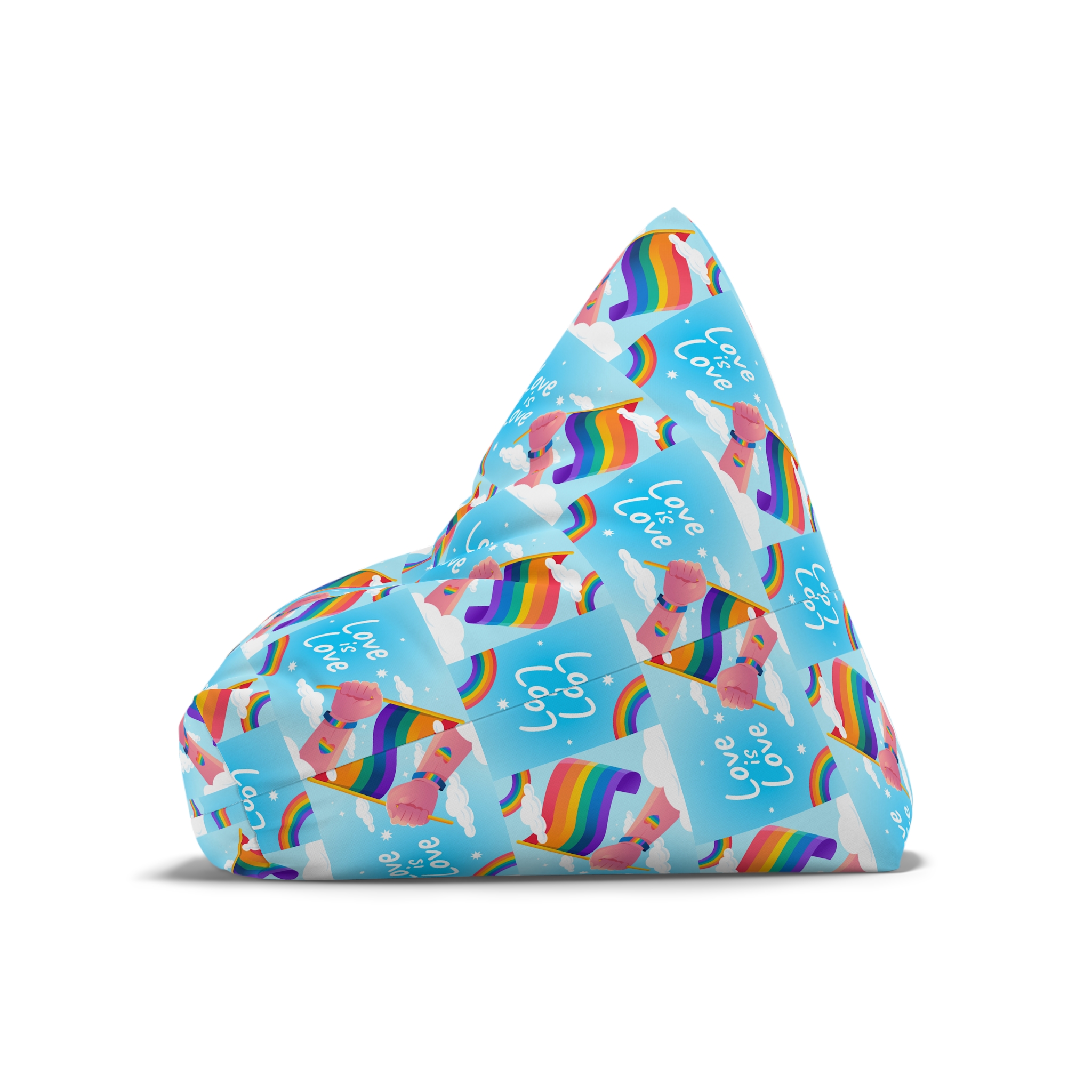 Gradient Background Pride Month Celebration Bean Bag Chair Cover - Image 8