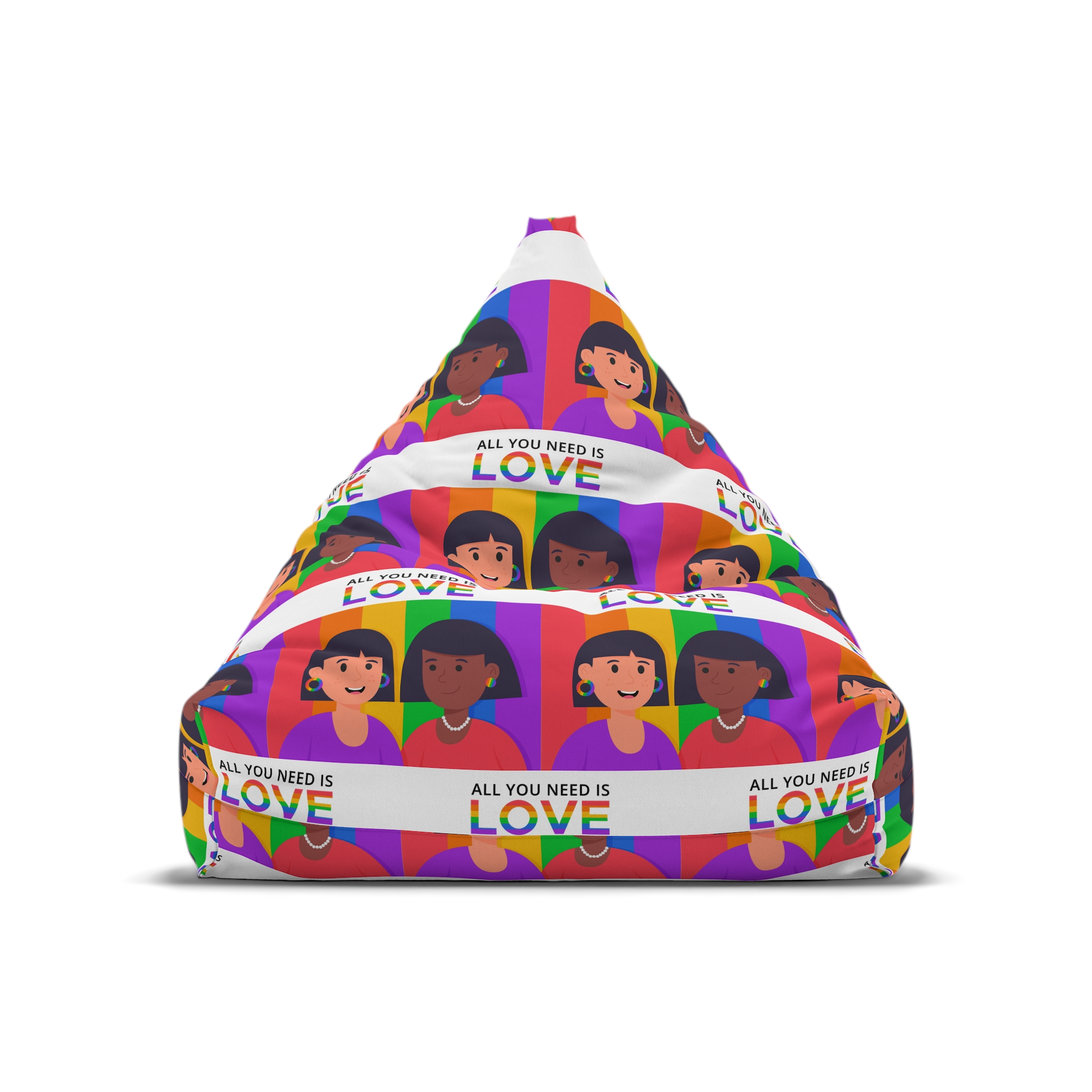 Flat Pride Day Illustration Bean Bag Chair Cover - Image 5