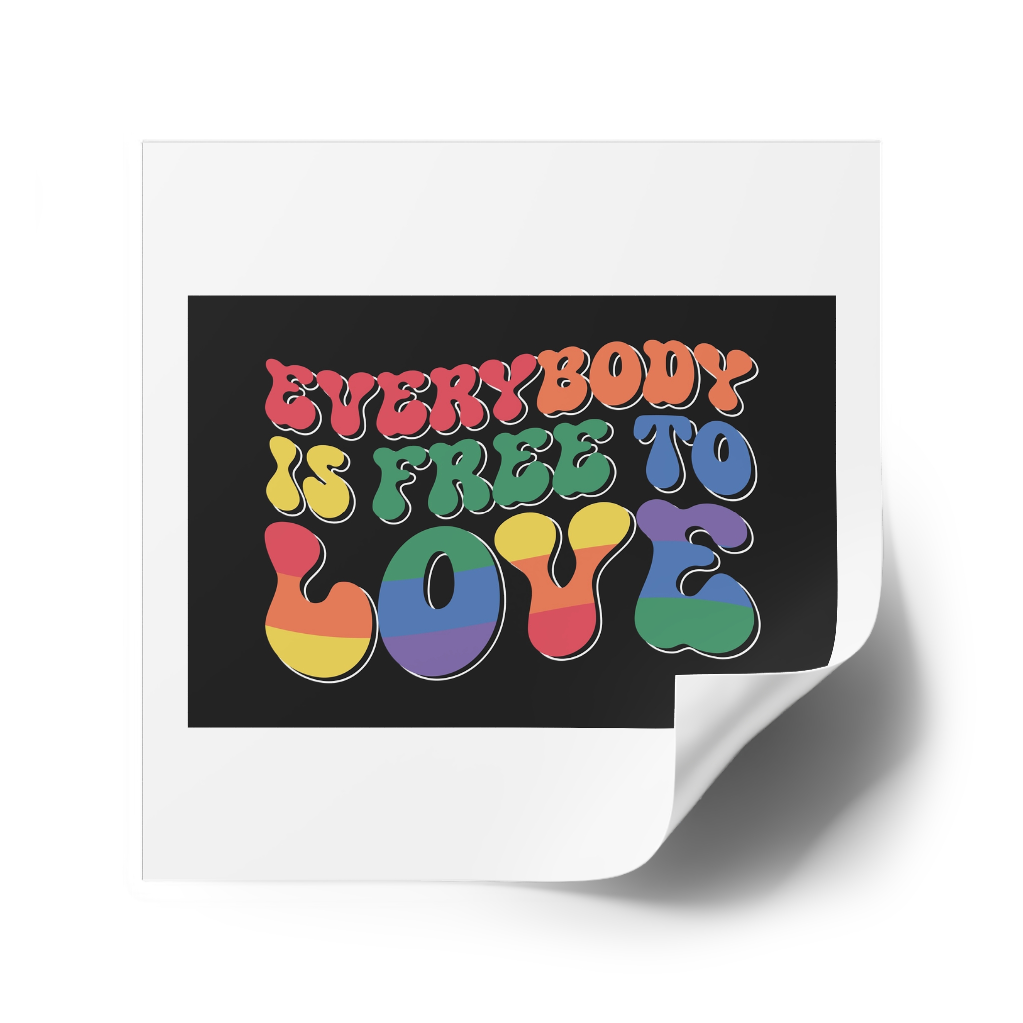 Pride Lgbt Gay Retro Tshirt Design Laminate Stickers Square - Image 34