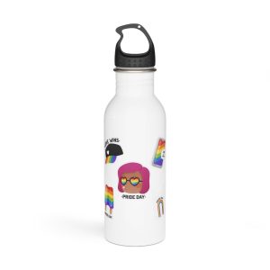 Flat Pride Day Badge Collection Stainless Steel Water Bottle